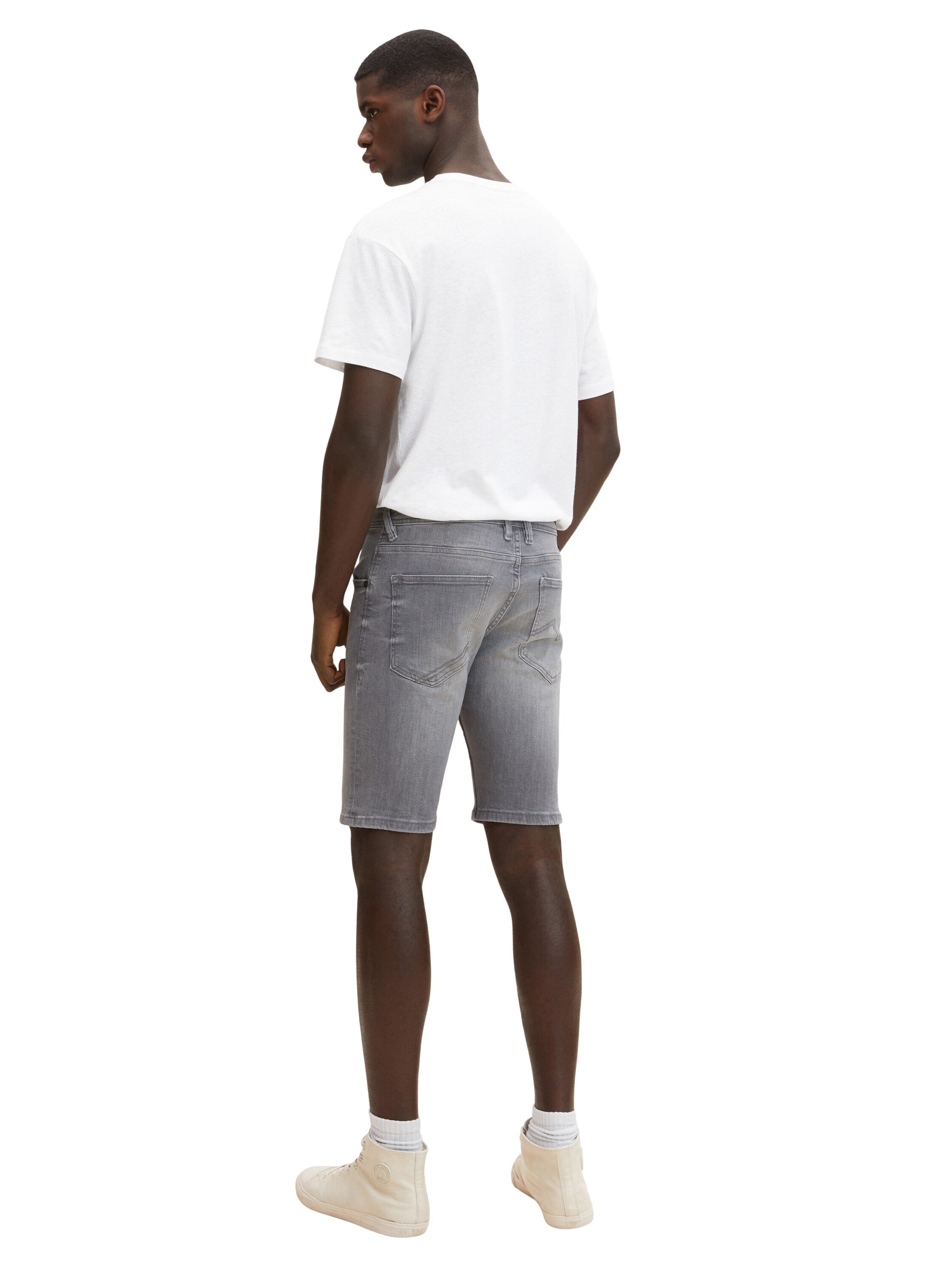Tom Tailor Denim Male Shorts mit Gürtelschlaufen im 5-Pocket-Style
