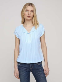 Tom Tailor Gemusterte Bluse Shirt mit LENZING ECOVERO