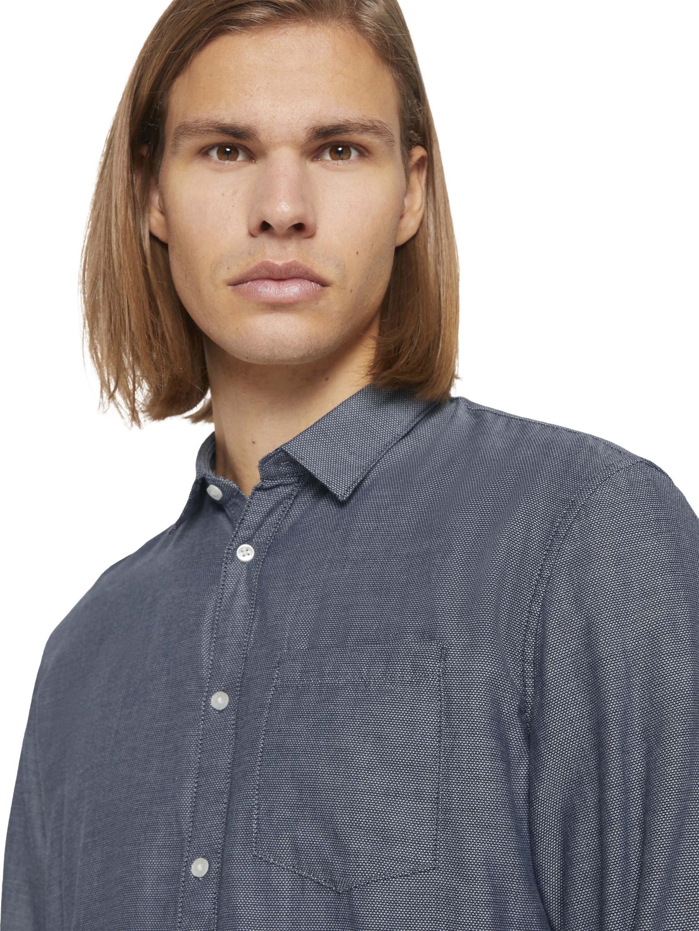 Tom Tailor Shirt fein strukturiert mit Bio Baumwolle