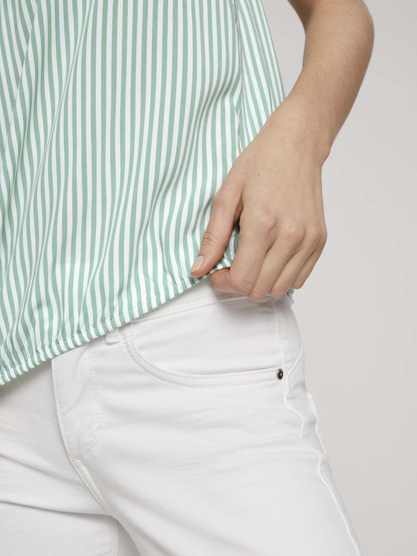 Tom Tailor Gemusterte Bluse Shirt mit LENZING ECOVERO