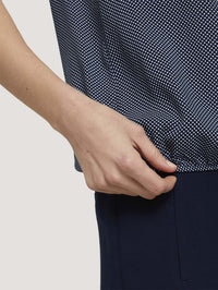 Tom Tailor Gemusterte Bluse Shirt mit LENZING ECOVERO