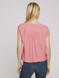 Tom Tailor Gemusterte Bluse Shirt mit LENZING ECOVERO