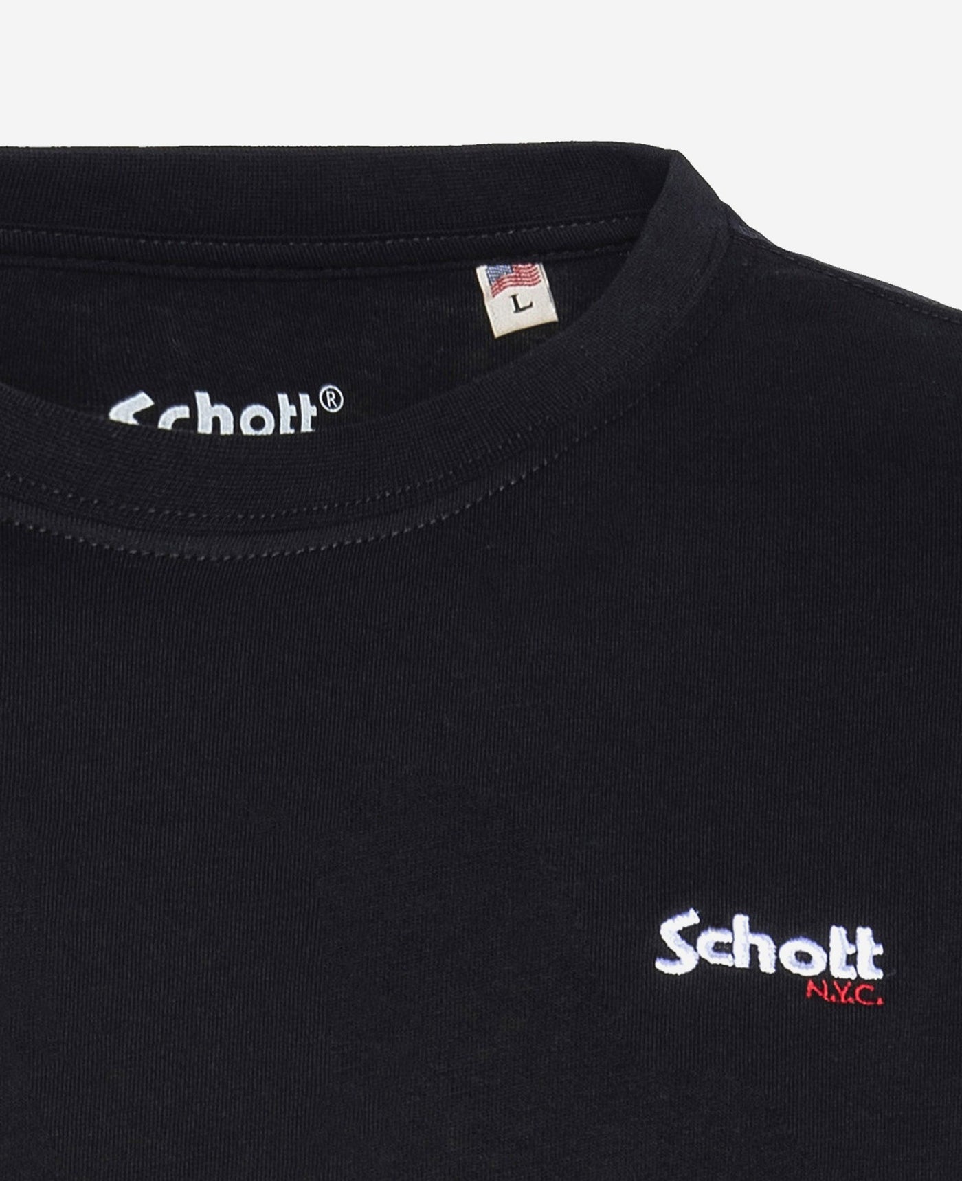 Schott TSLOGOCASUAL Kurzarmshirt mit Front-Print