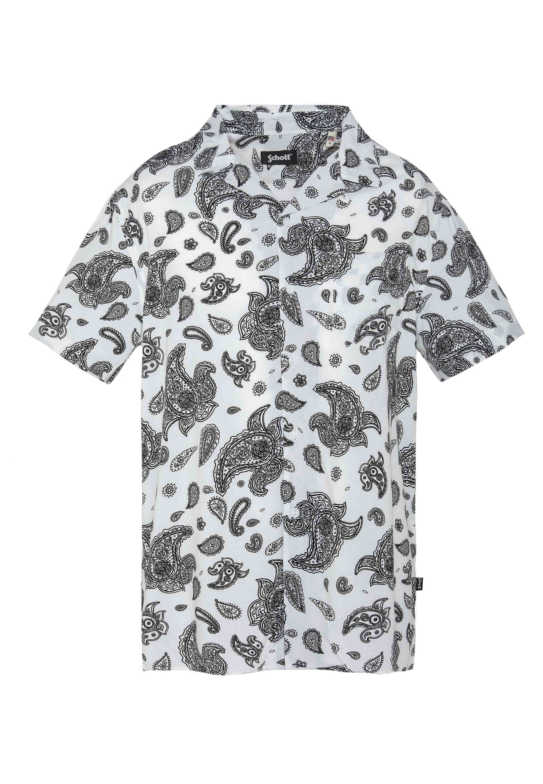 Schott Paisley-Hemd SCHRIVER mit kurzen Ärmeln