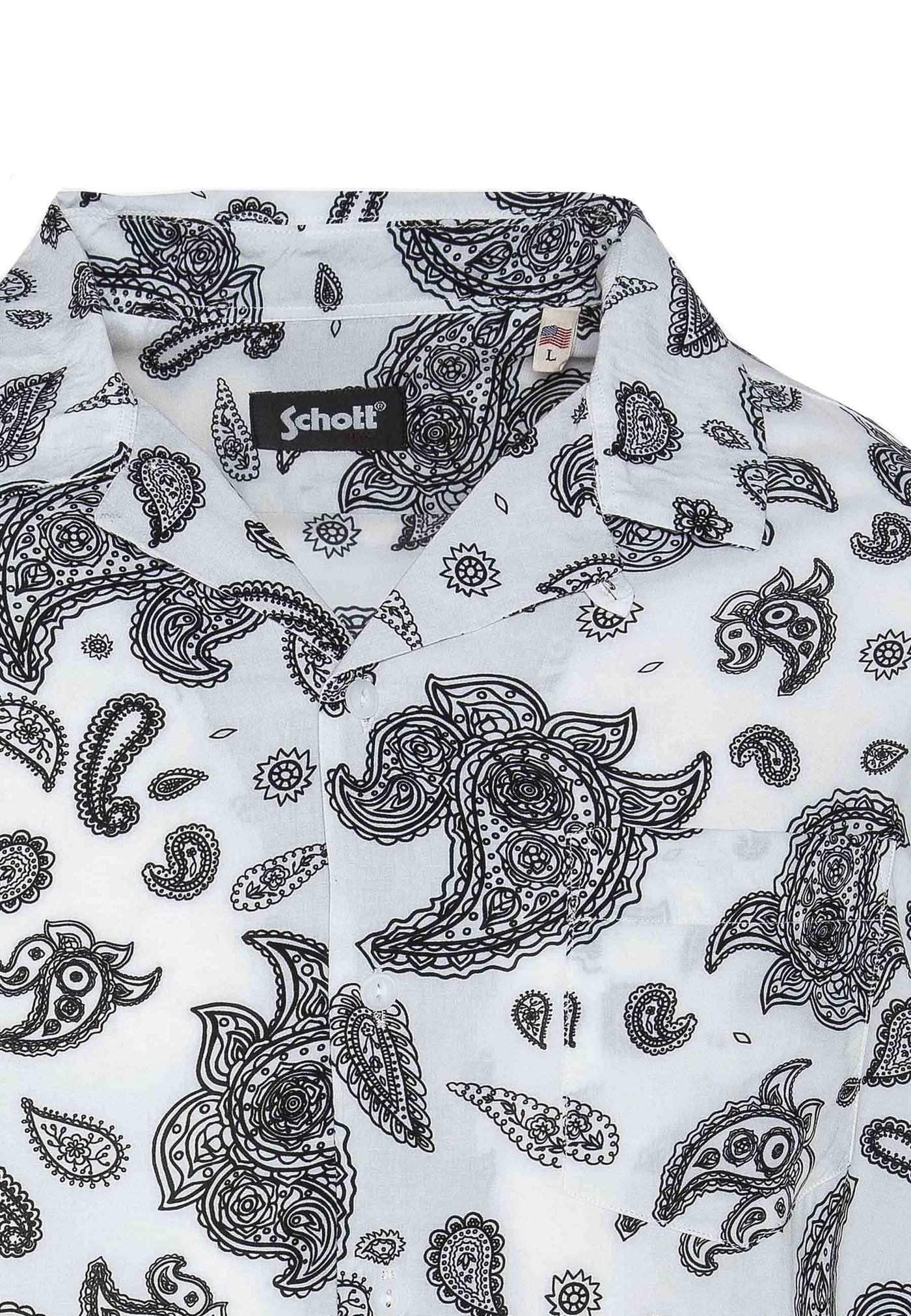 Schott Paisley-Hemd SCHRIVER mit kurzen Ärmeln