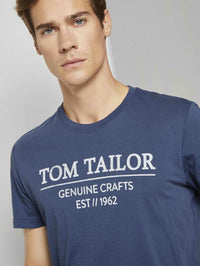 Tom Tailor T-Shirt mit Bio-Baumwolle und Print Rundhals