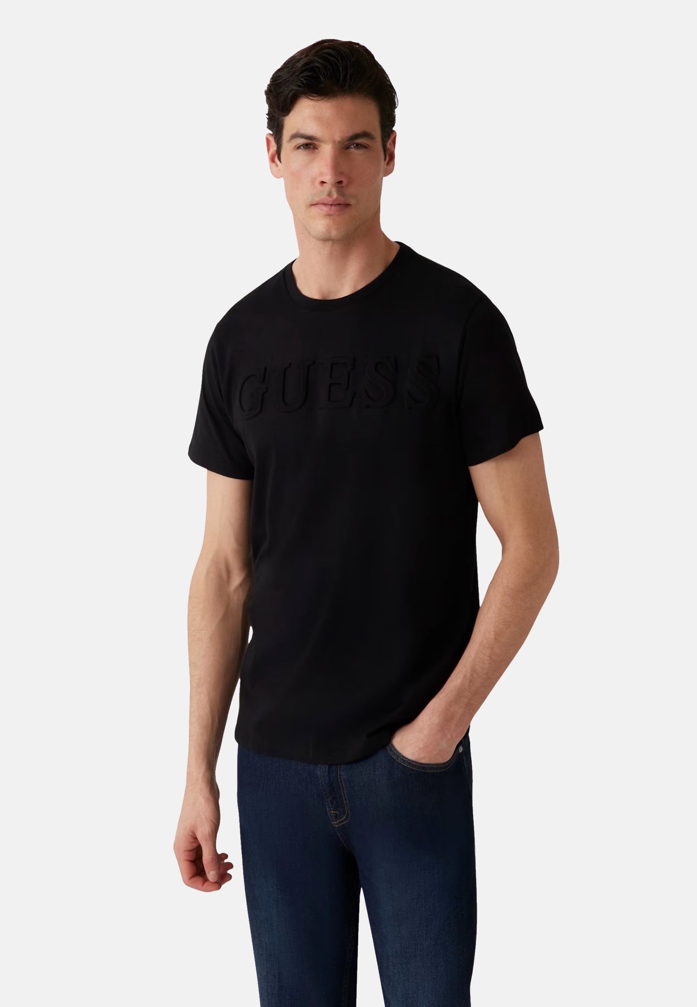 Guess EMBOSSED LOGO Kurzarmshirt