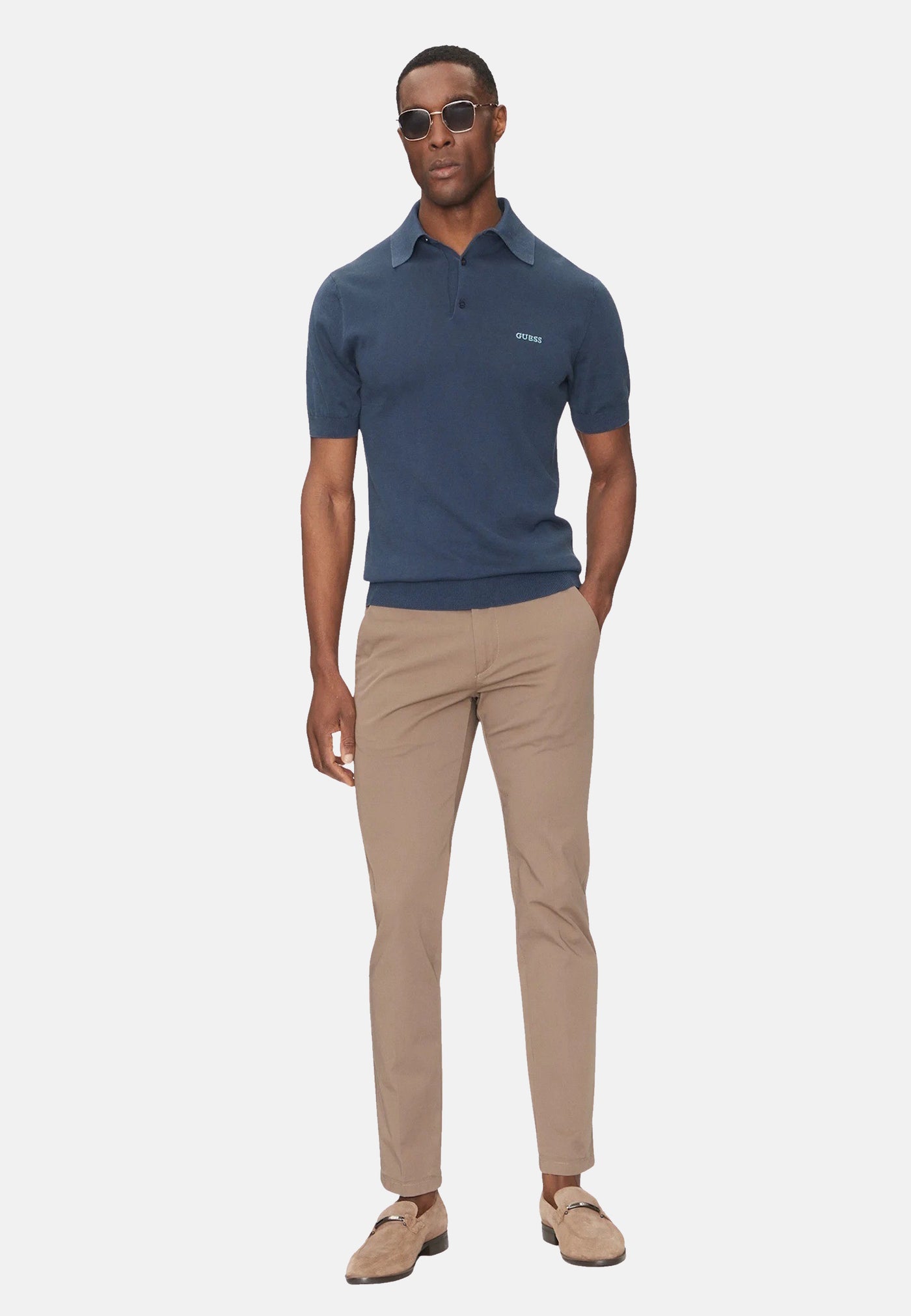 Guess CREE WASHED Kurzarmshirt mit Polokragen