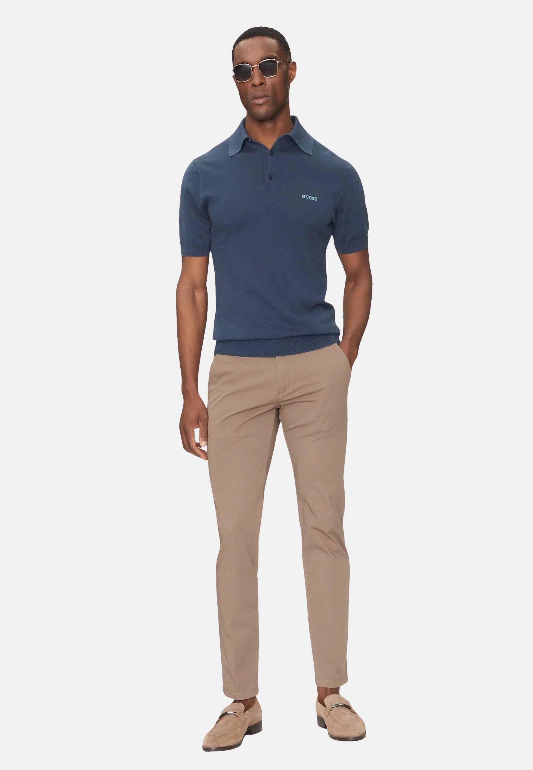 Guess CREE WASHED Kurzarmshirt mit Polokragen