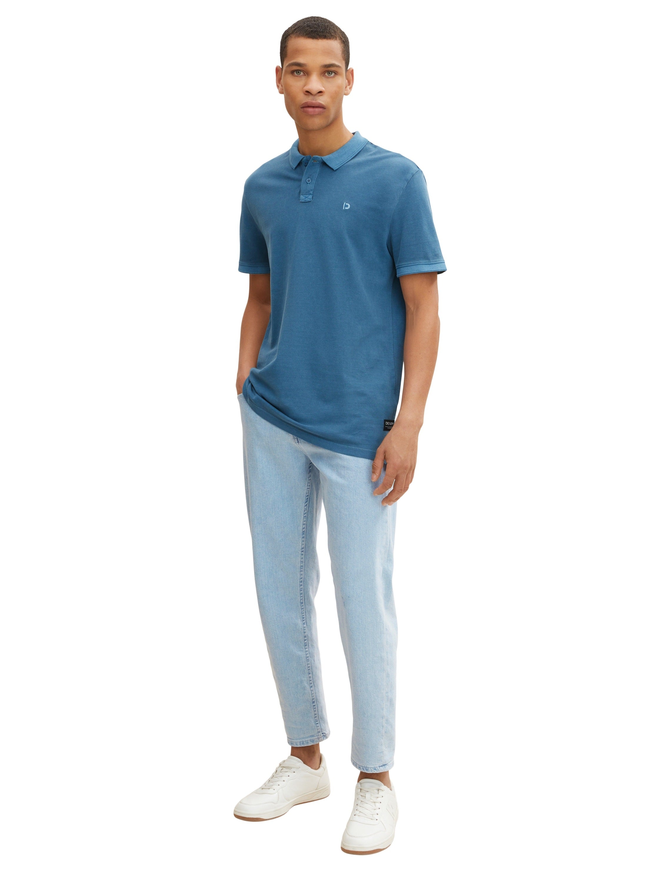 Tom Tailor Garment Kurzarmshirt mit Polokragen