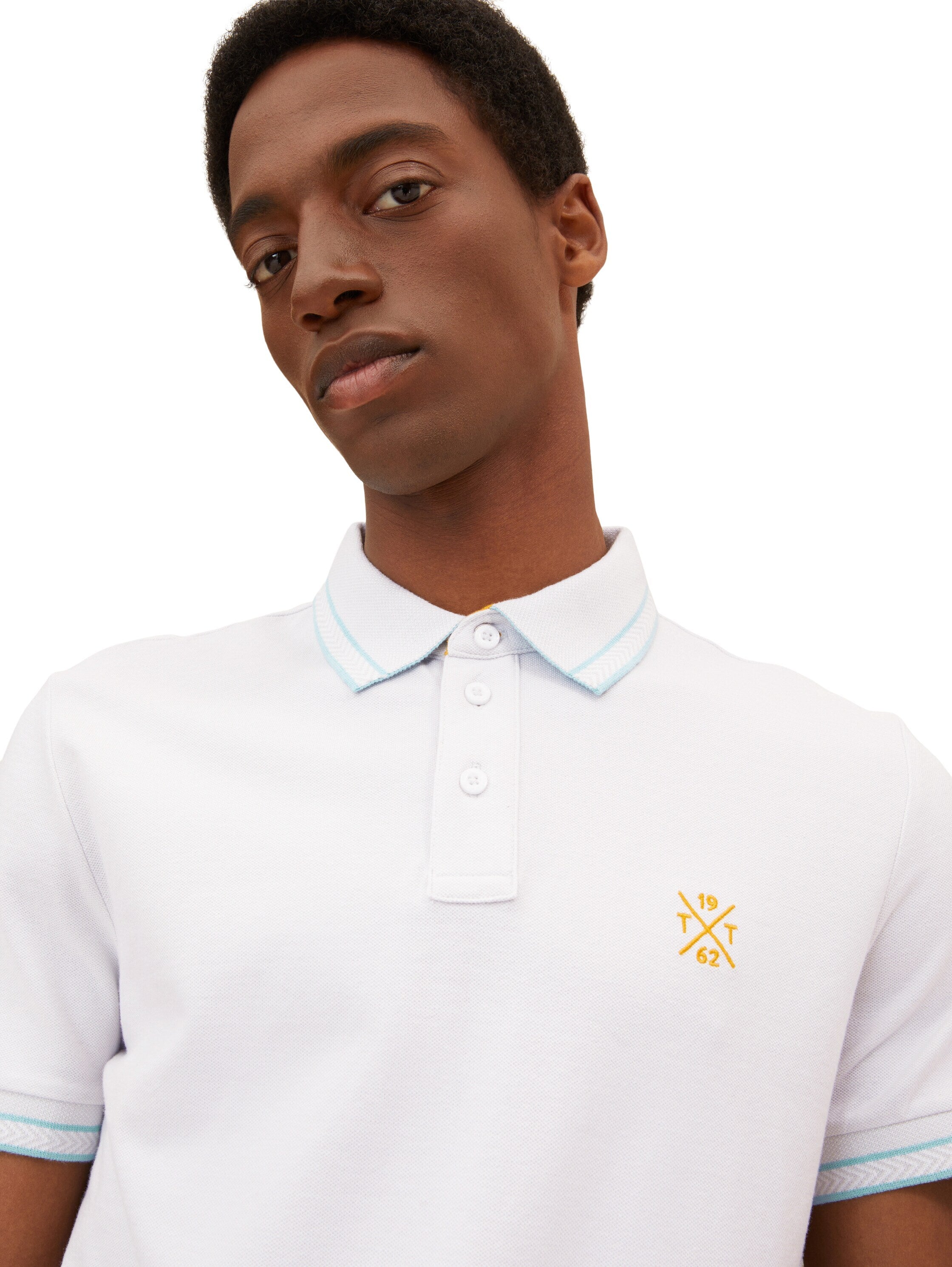 Tom Tailor Two Toned Kurzarmshirt mit Polokragen