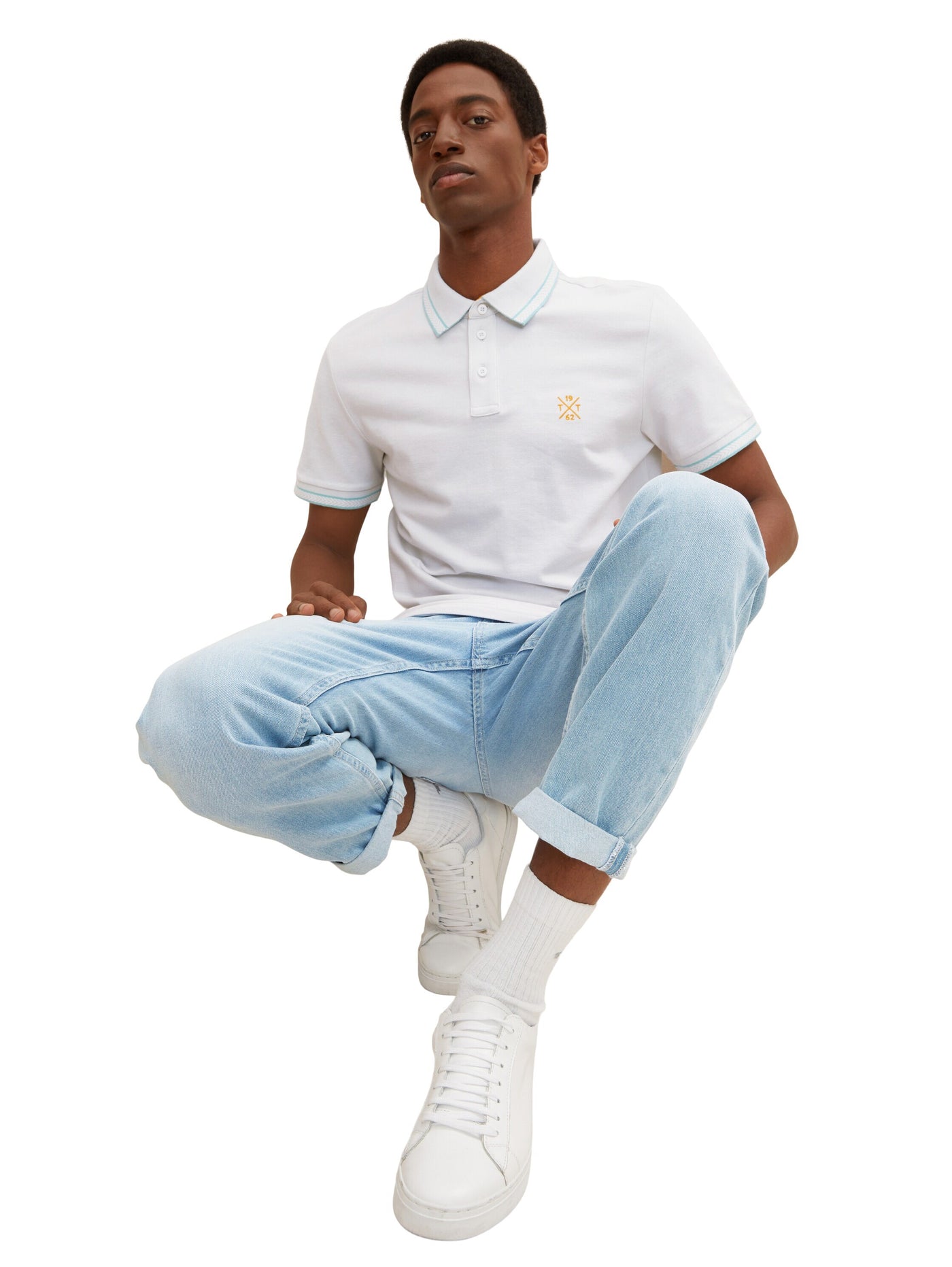 Tom Tailor Two Toned Kurzarmshirt mit Polokragen