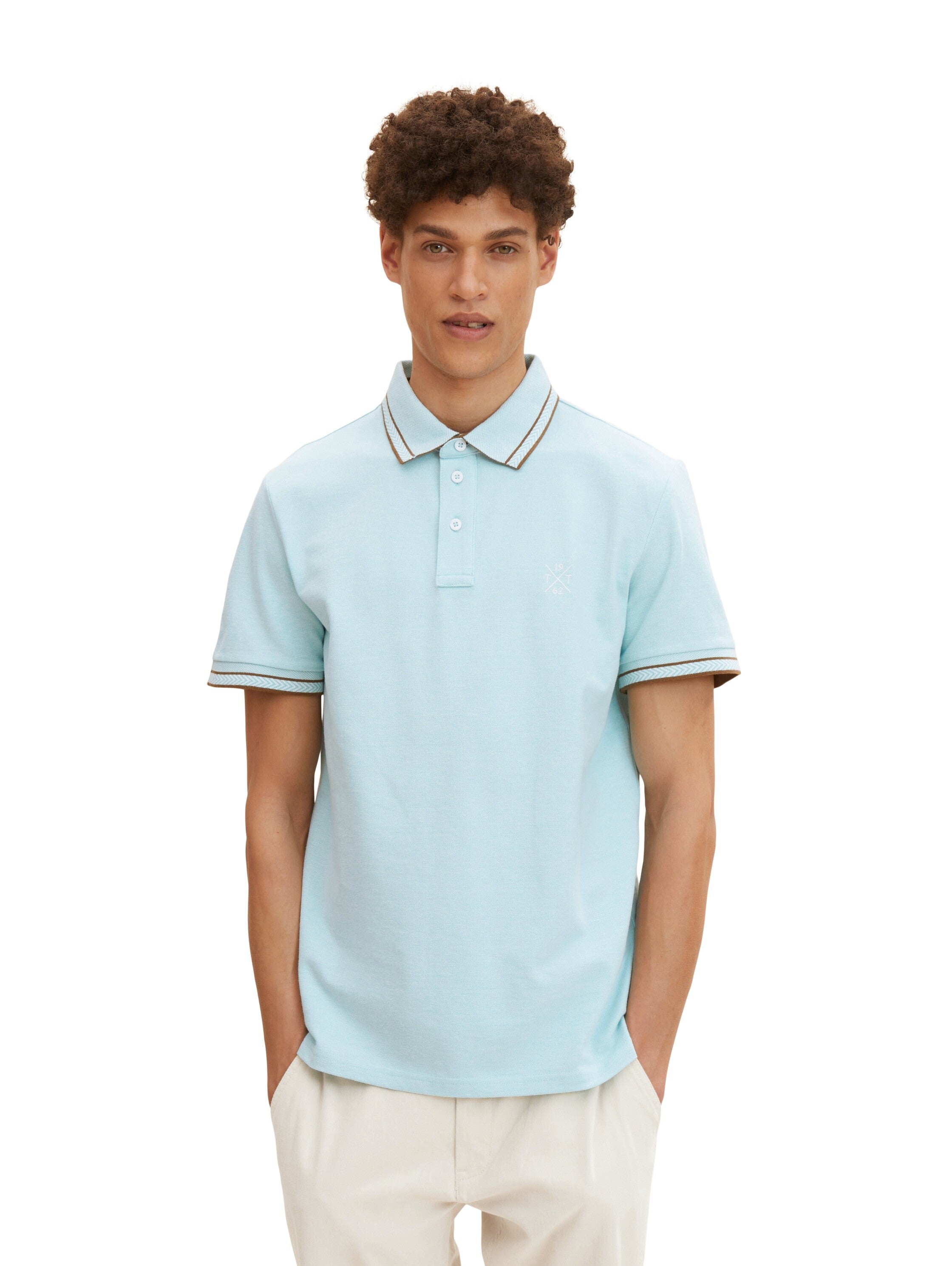 Tom Tailor Two Toned Kurzarmshirt mit Polokragen