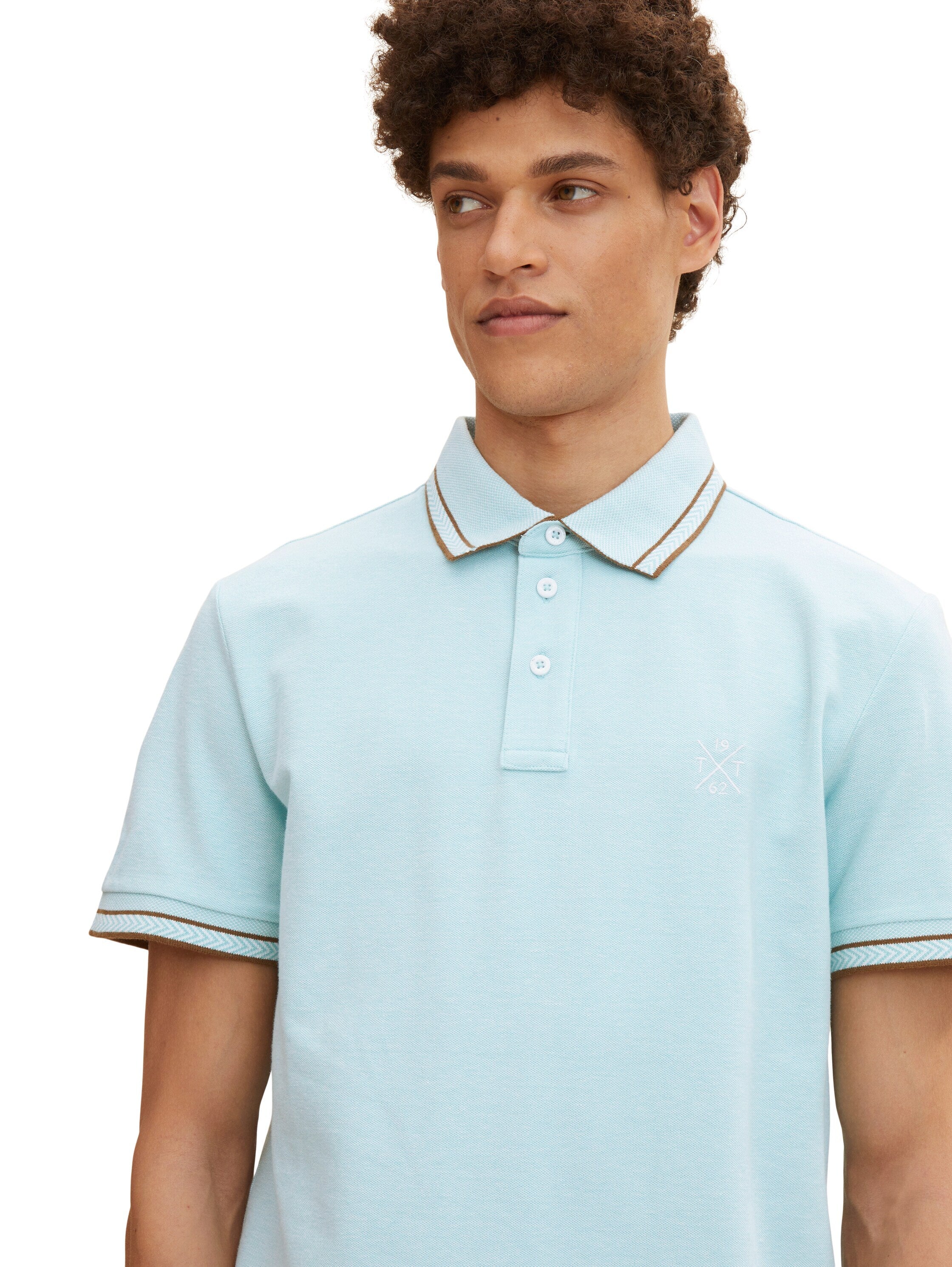Tom Tailor Two Toned Kurzarmshirt mit Polokragen