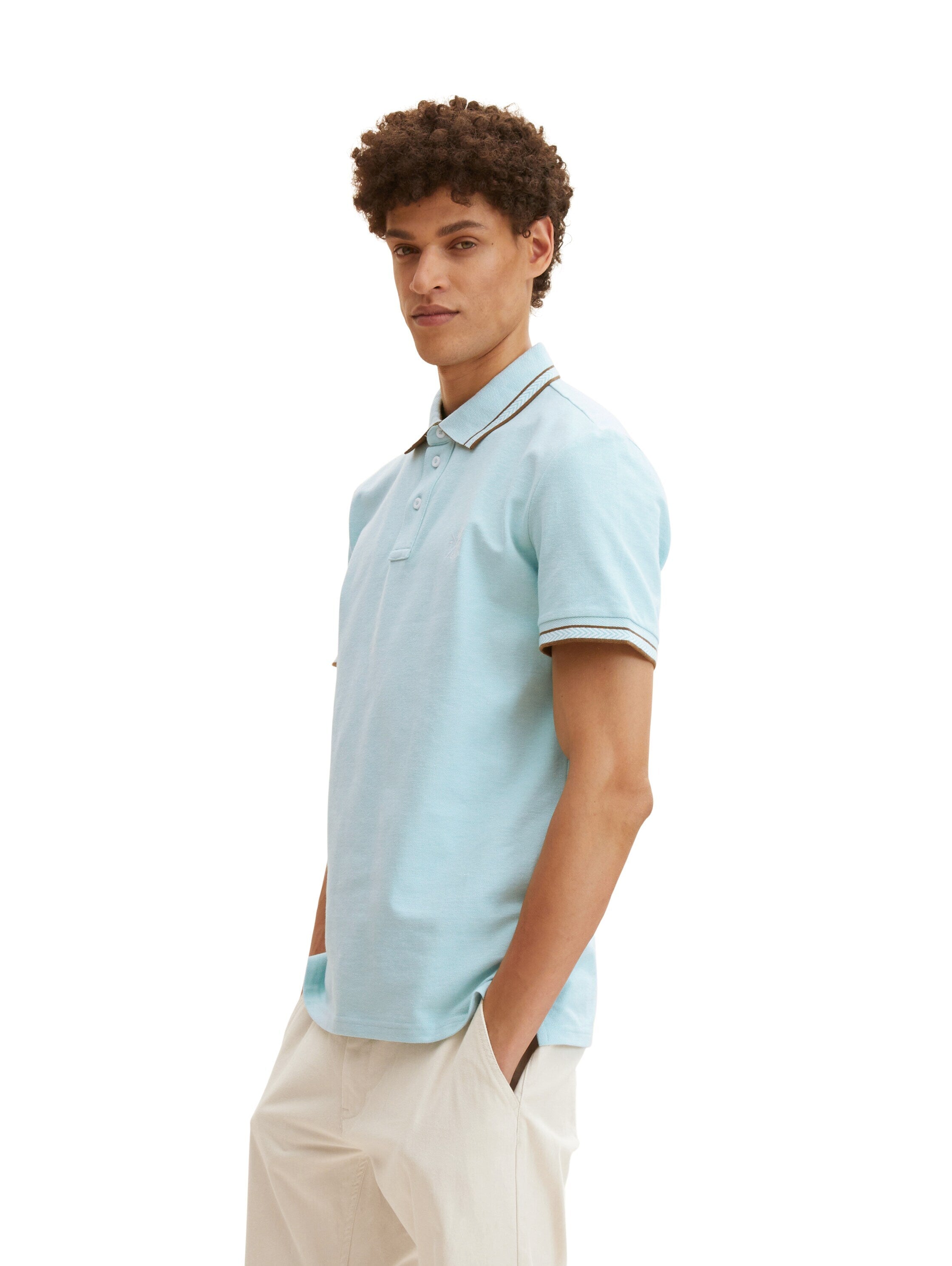 Tom Tailor Two Toned Kurzarmshirt mit Polokragen