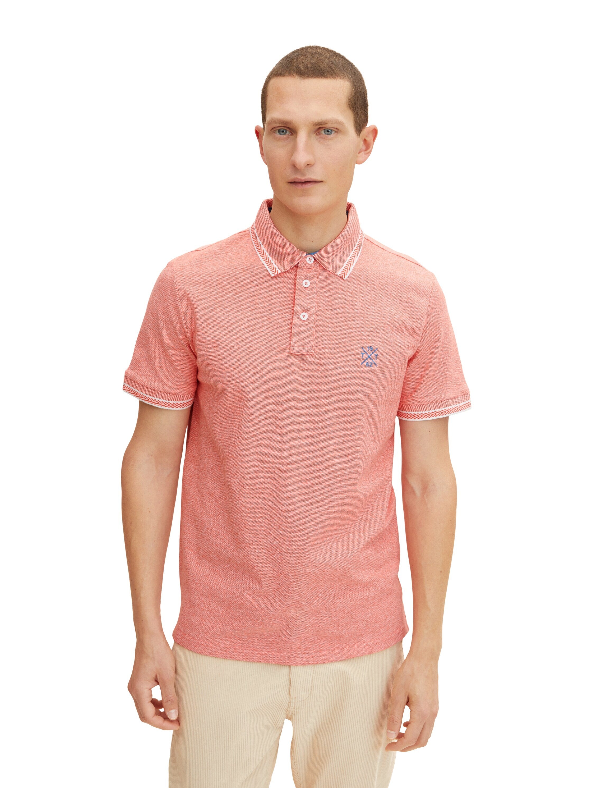 Tom Tailor Two Toned Kurzarmshirt mit Polokragen