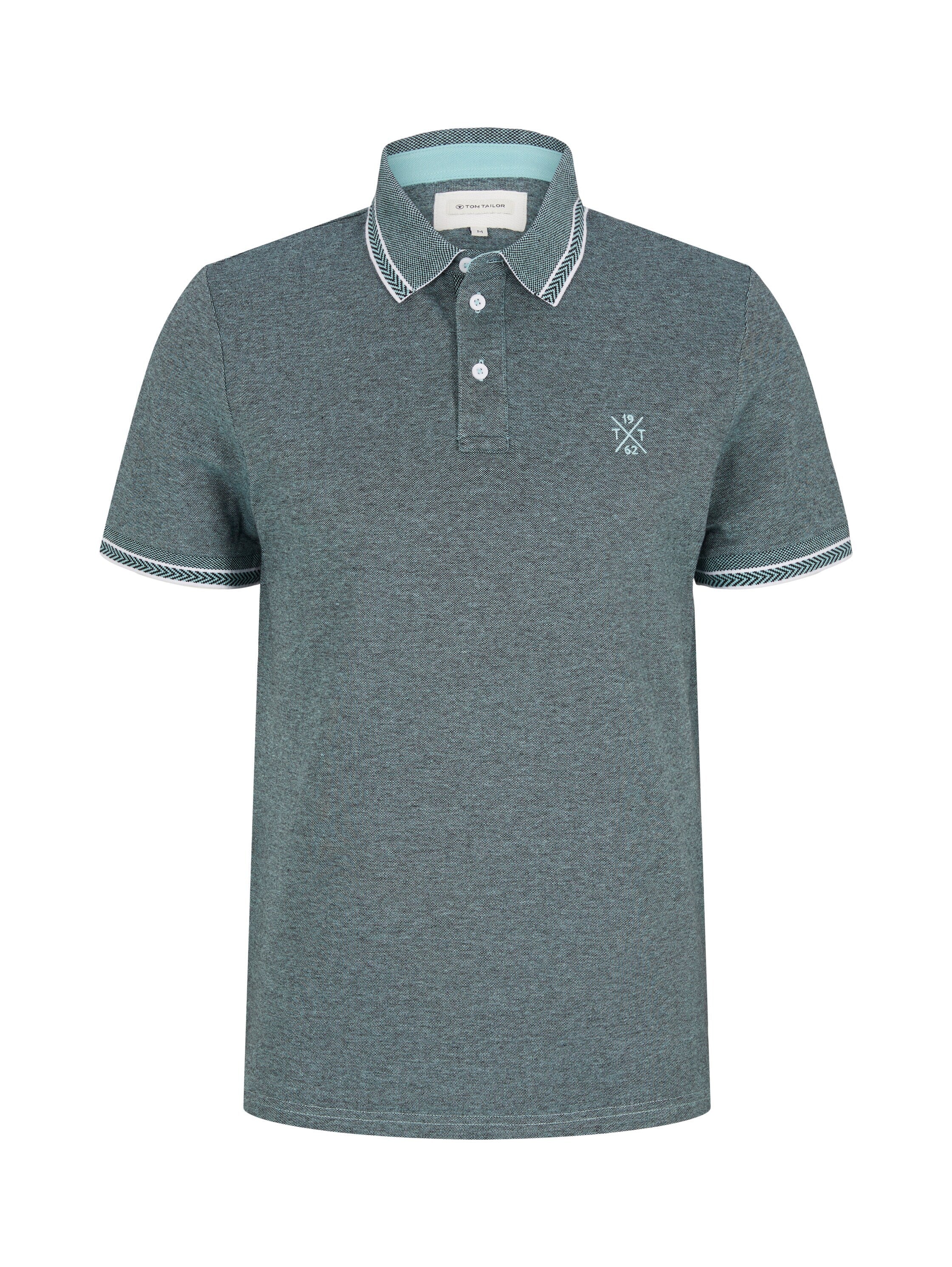 Tom Tailor Two Toned Kurzarmshirt mit Polokragen