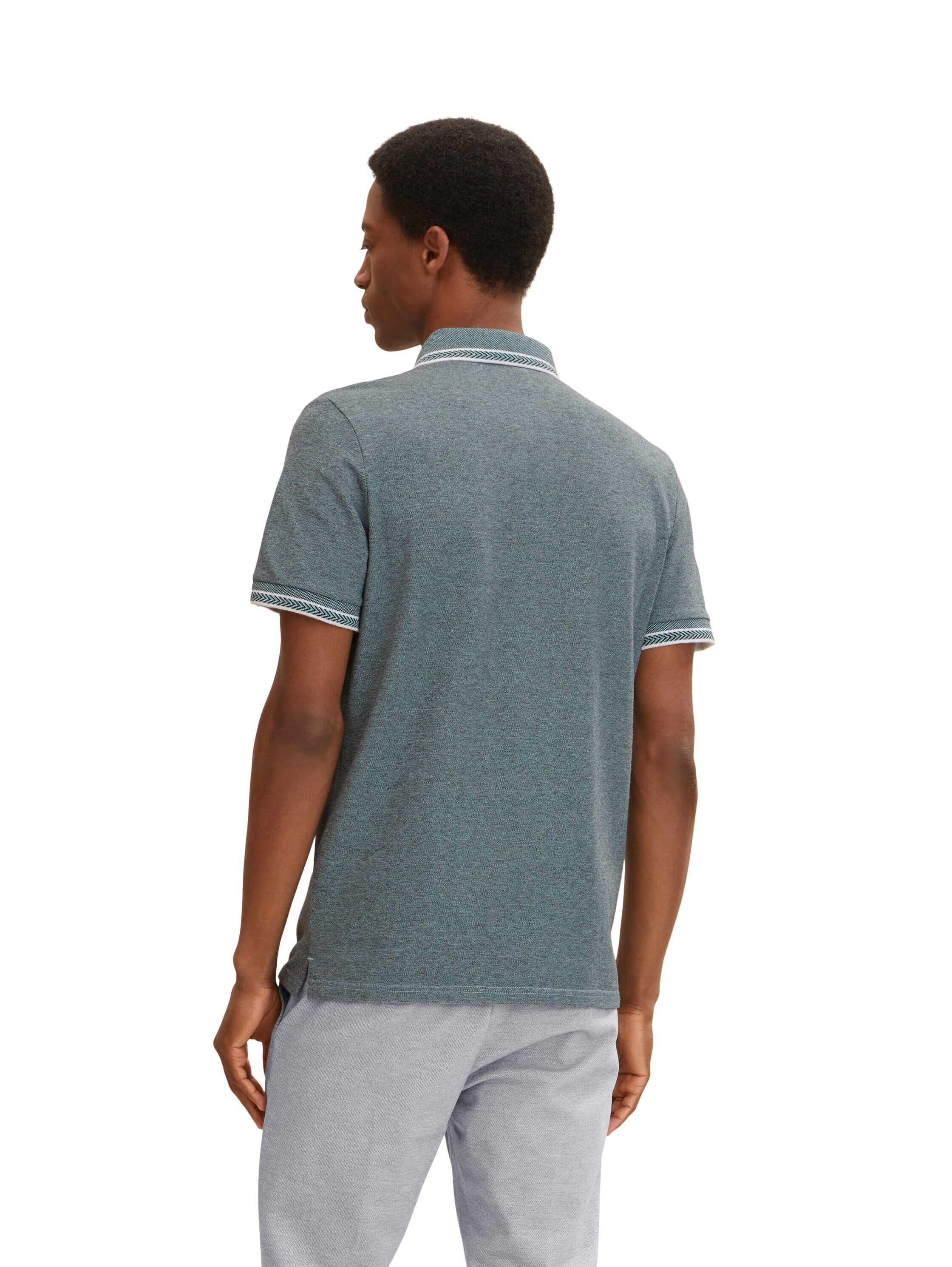 Tom Tailor Two Toned Kurzarmshirt mit Polokragen