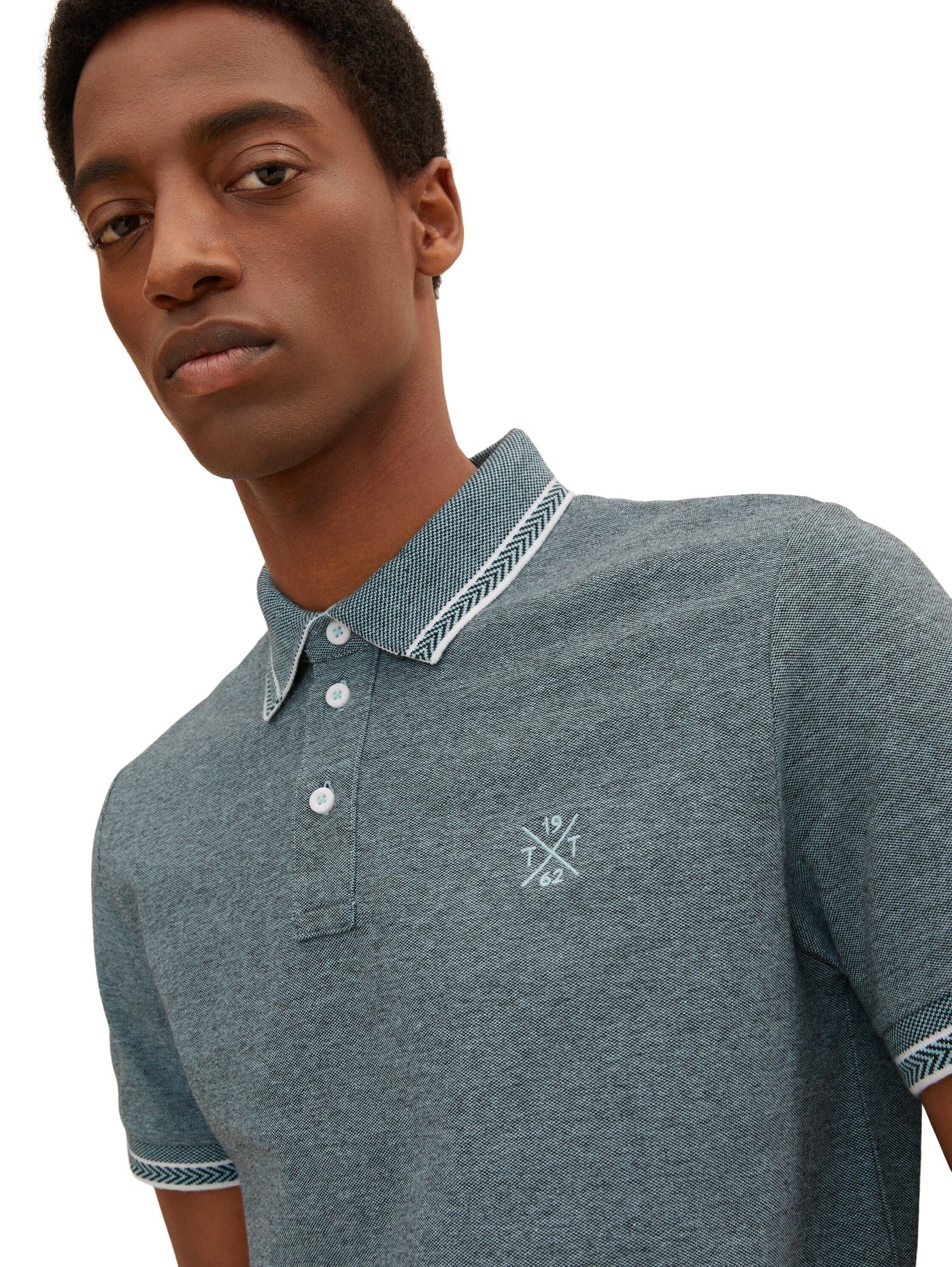 Tom Tailor Two Toned Kurzarmshirt mit Polokragen