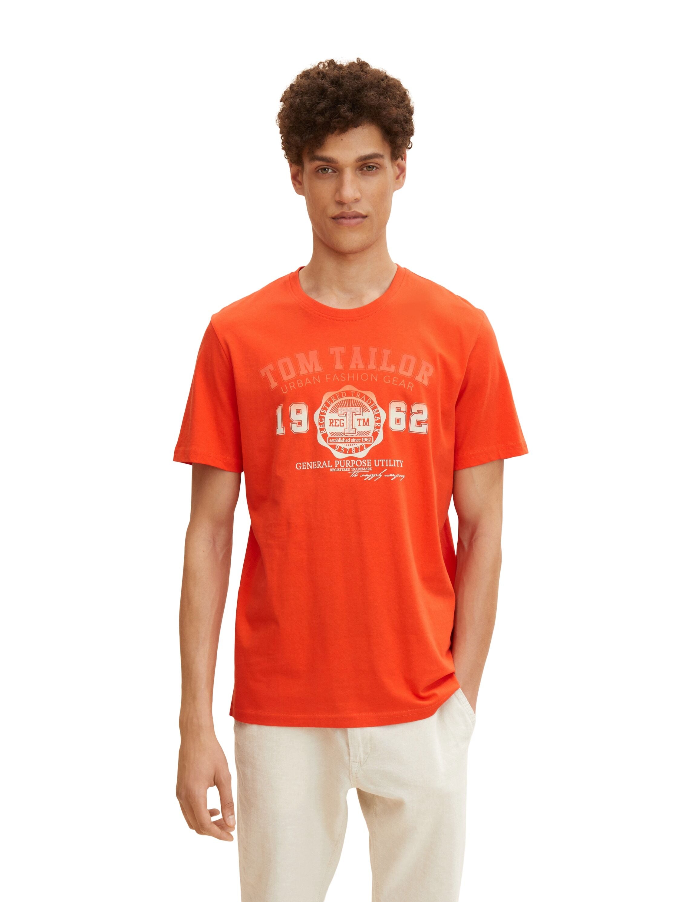 Tom Tailor Logo Kurzarmshirt Rundhals