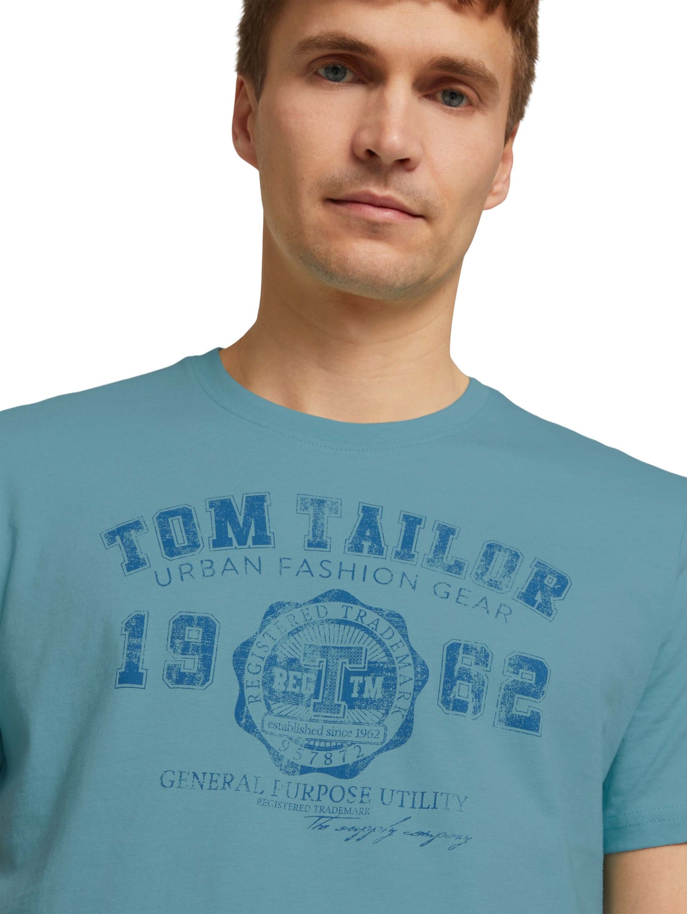 Tom Tailor Logo Kurzarmshirt Rundhals