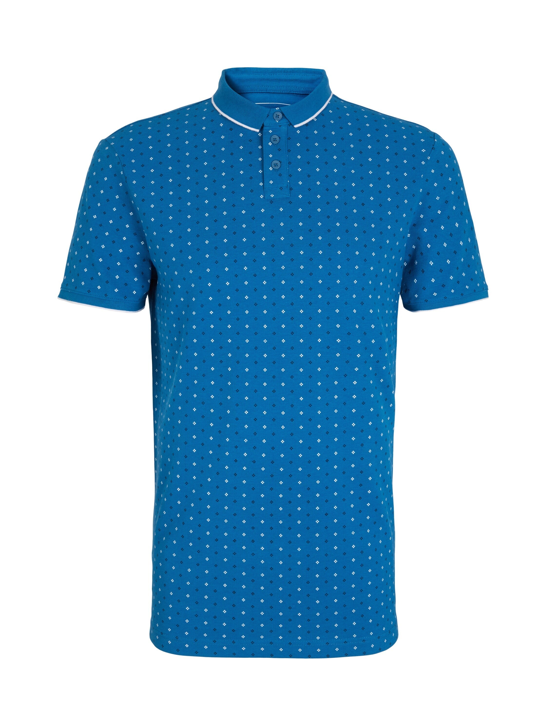 Tom Tailor Alloverprinted Kurzarmshirt mit Polokragen