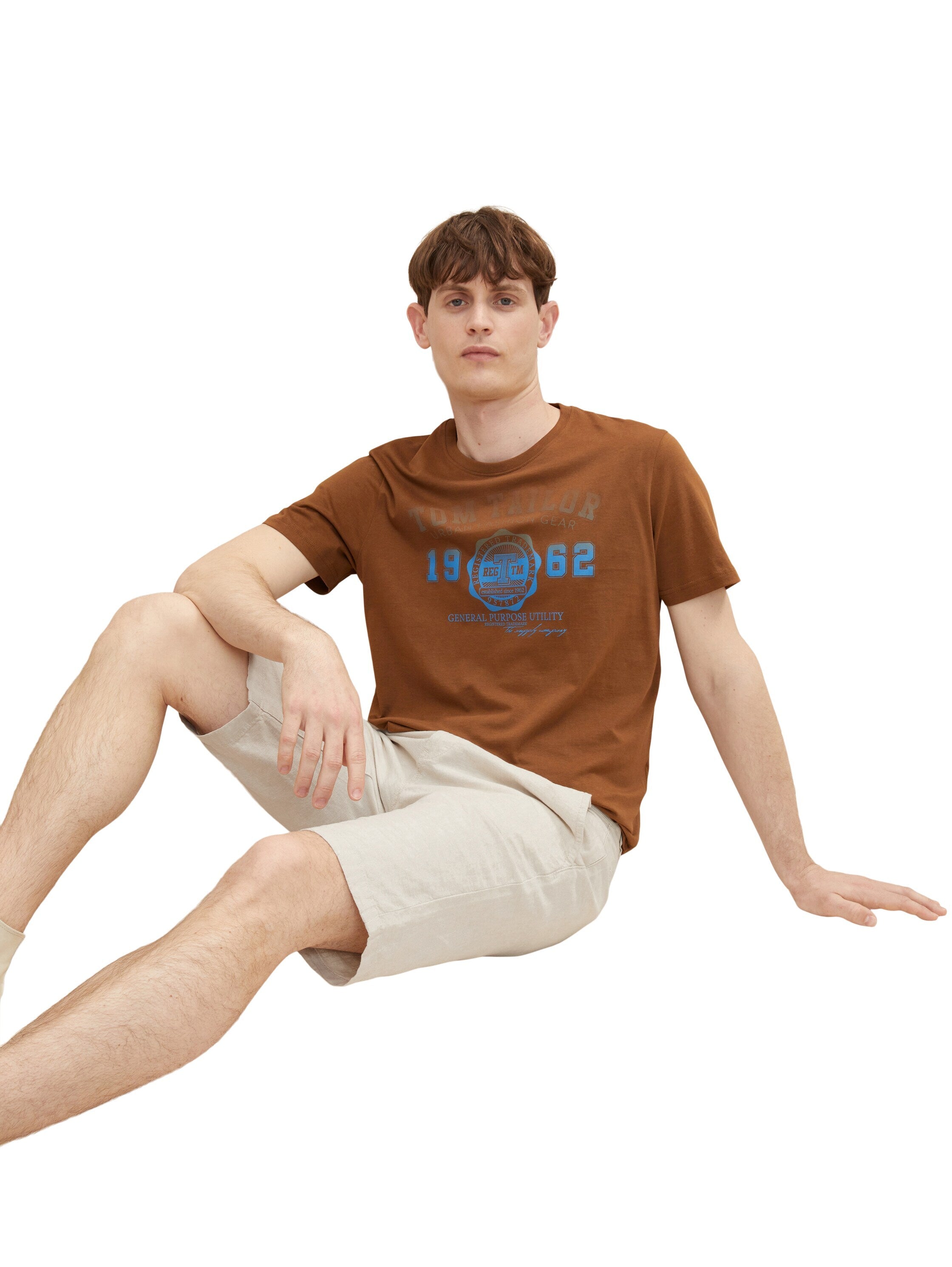 Tom Tailor Logo Kurzarmshirt Rundhals