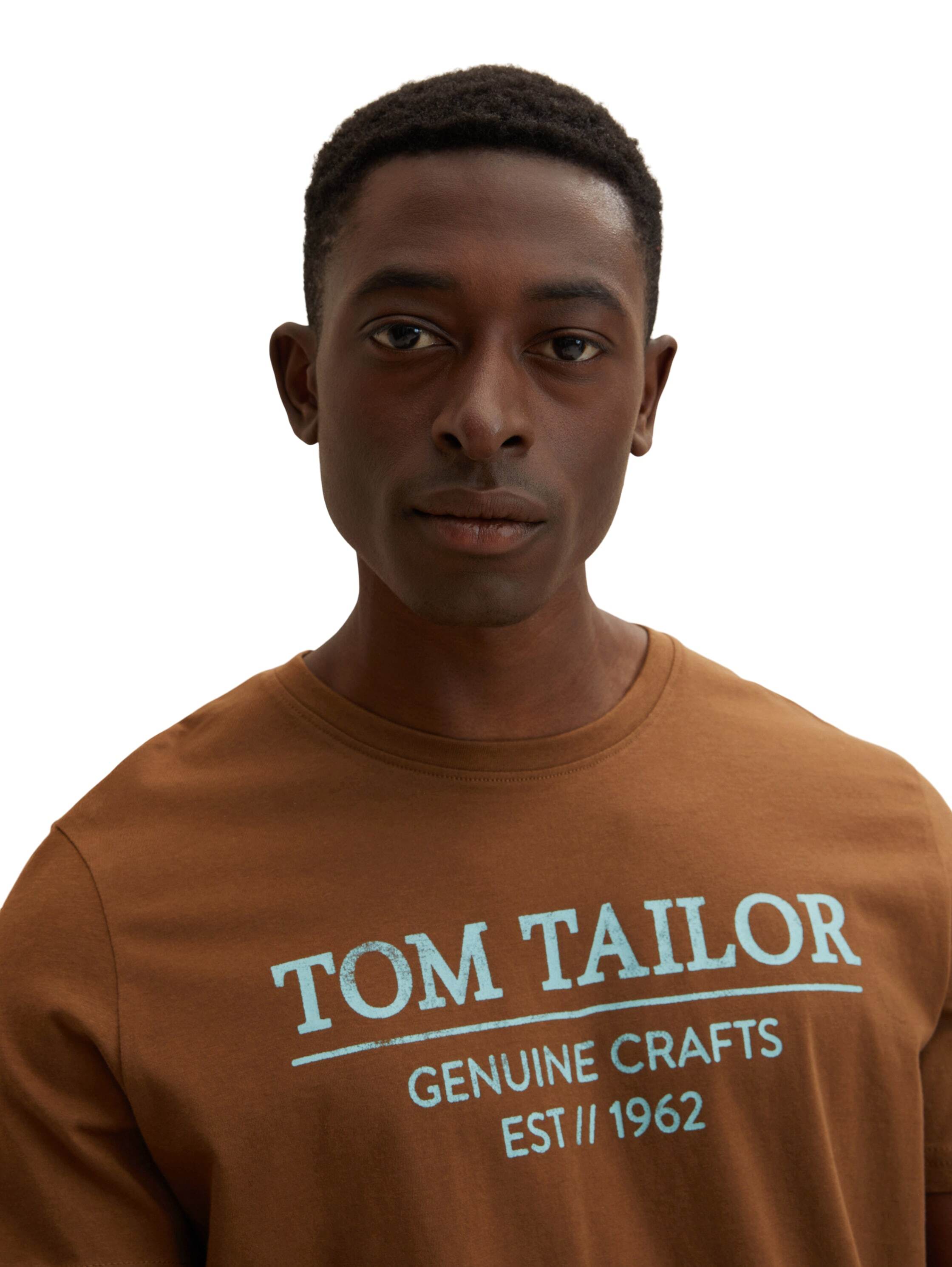 Tom Tailor With Print Kurzarmshirt Rundhals