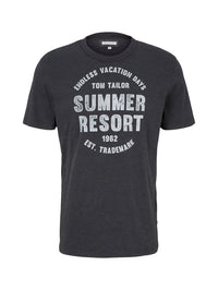 Tom Tailor Washed Printed Stripe Kurzarmshirt