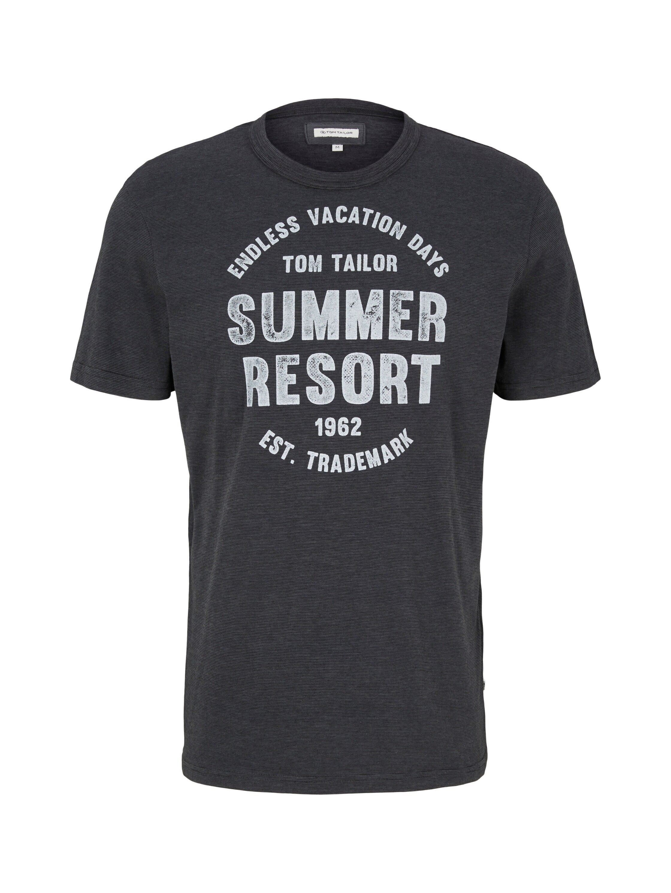 Tom Tailor Washed Printed Stripe Kurzarmshirt