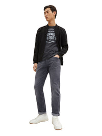 Tom Tailor Washed Printed Stripe Kurzarmshirt