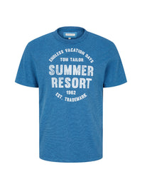 Tom Tailor Washed Printed Stripe Kurzarmshirt