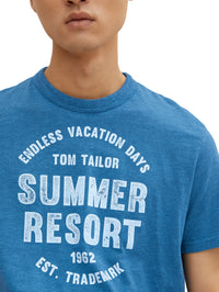 Tom Tailor Washed Printed Stripe Kurzarmshirt