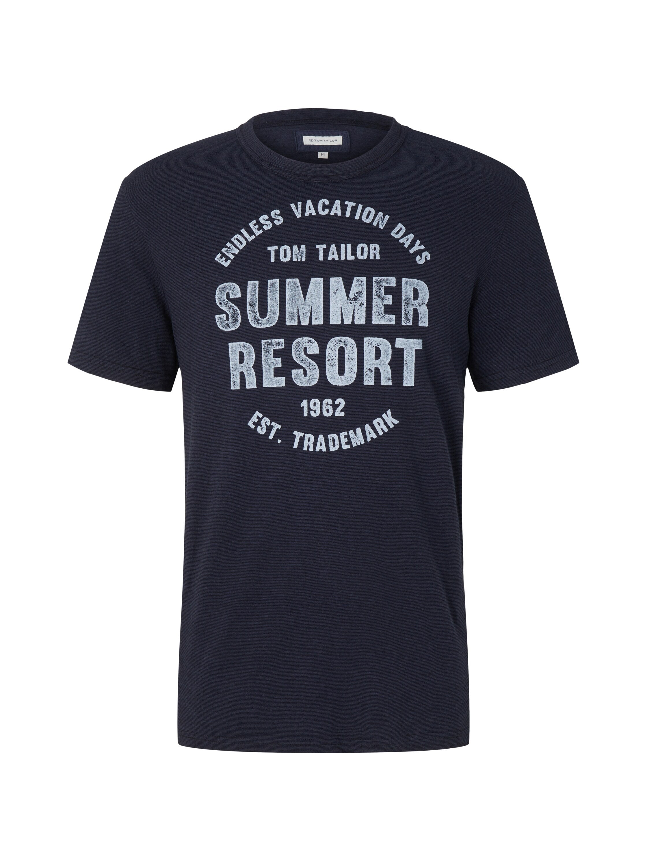 Tom Tailor Washed Printed Stripe Kurzarmshirt