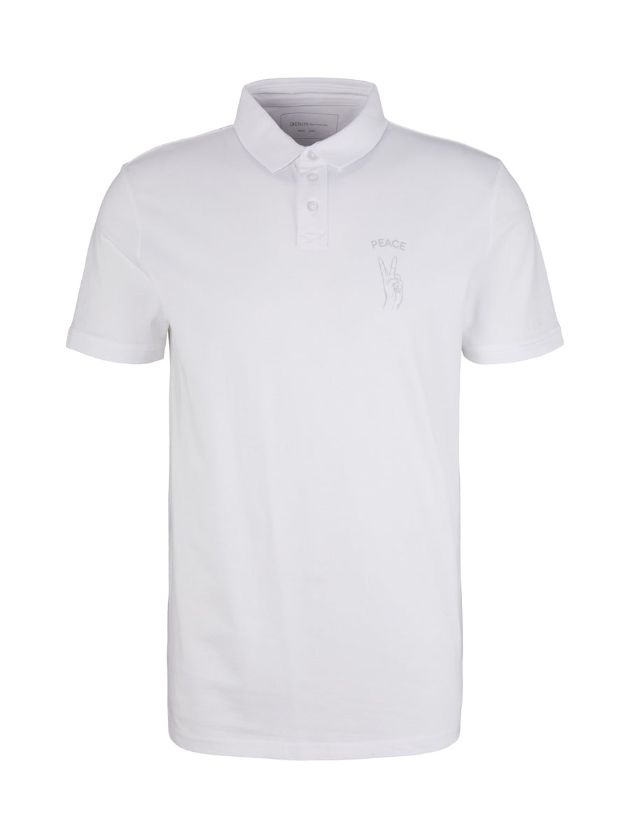 Tom Tailor Printed Kurzarmshirt mit Polokragen