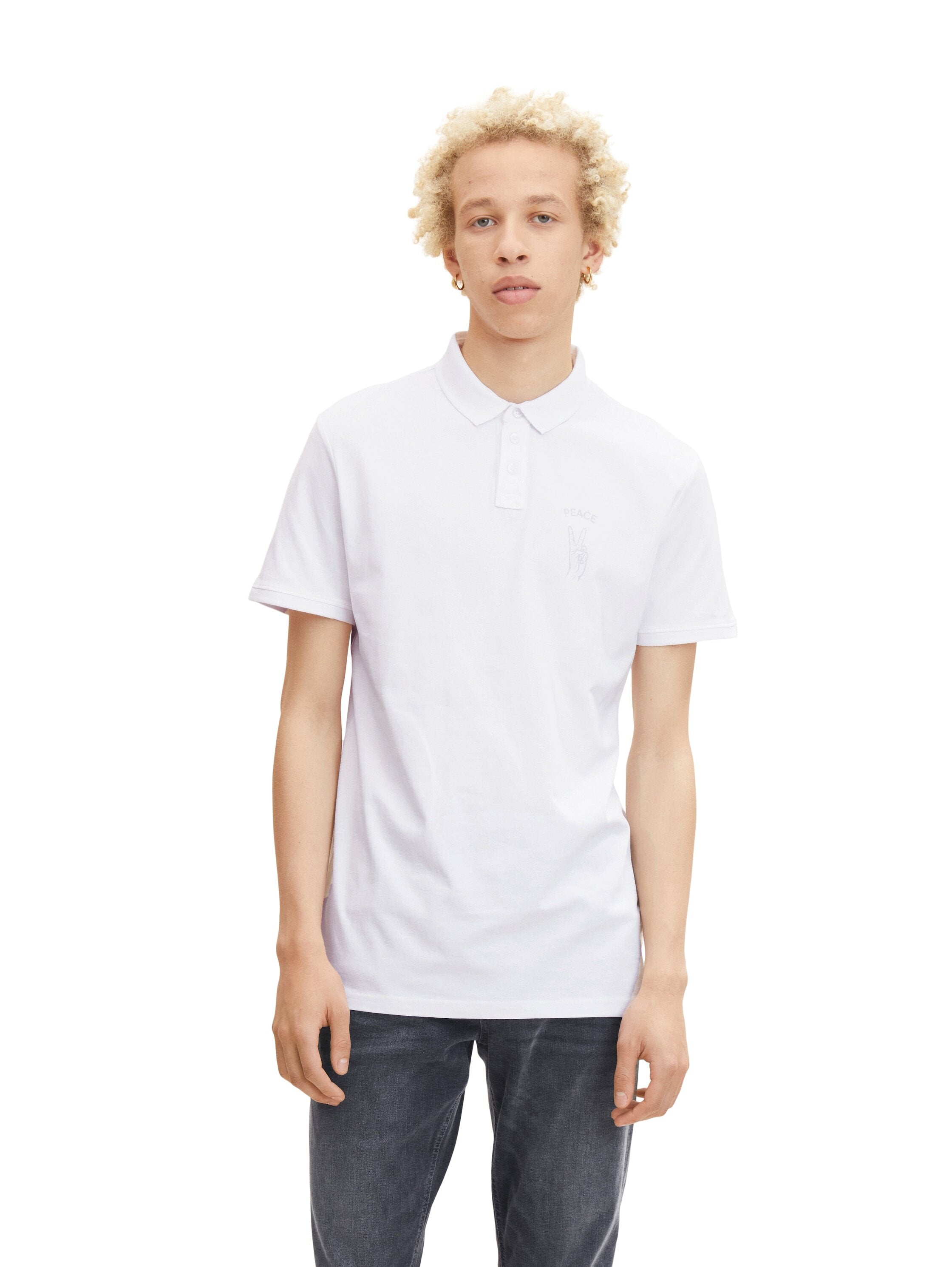 Tom Tailor Printed Kurzarmshirt mit Polokragen