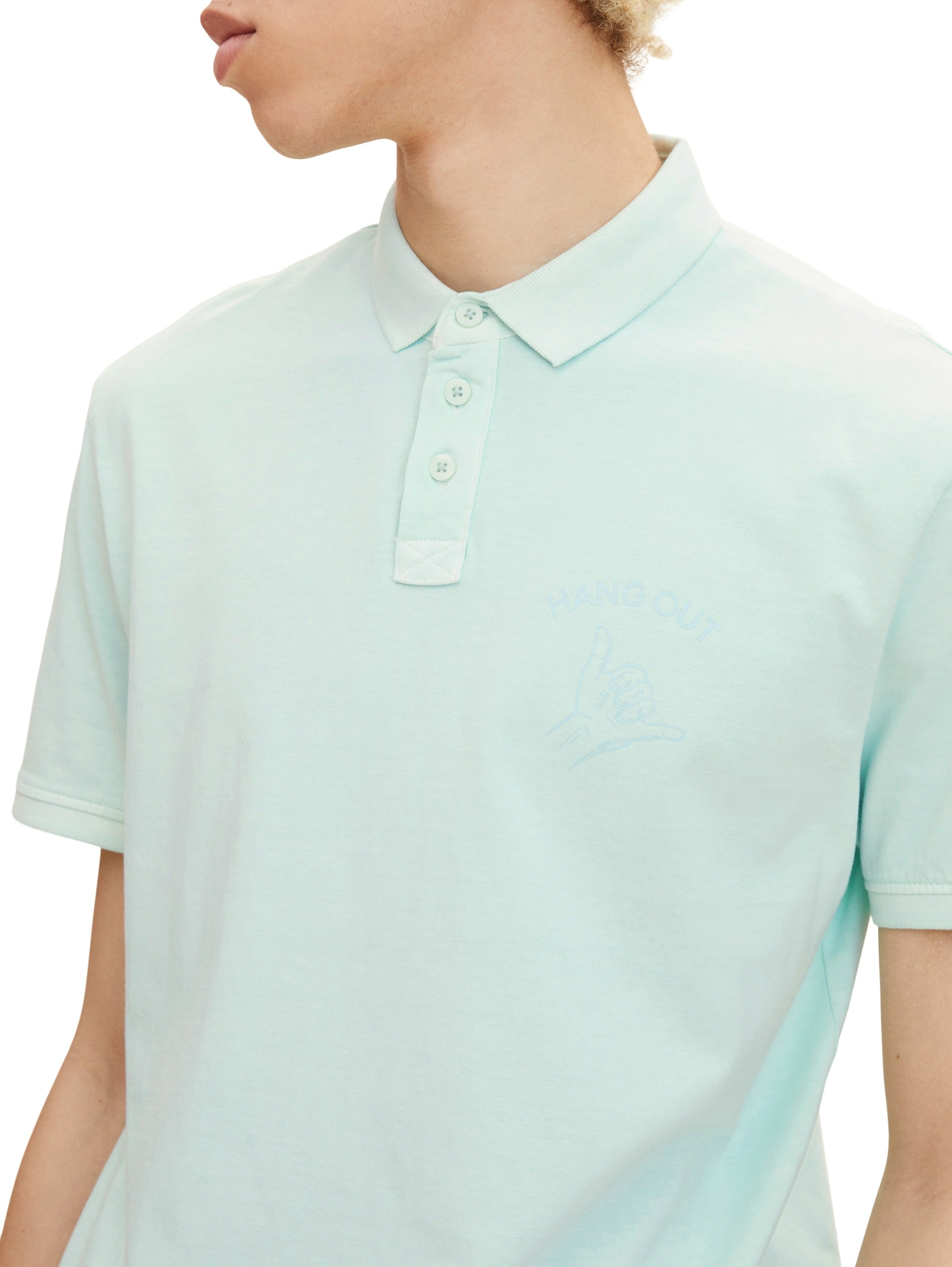 Tom Tailor Printed Kurzarmshirt mit Polokragen