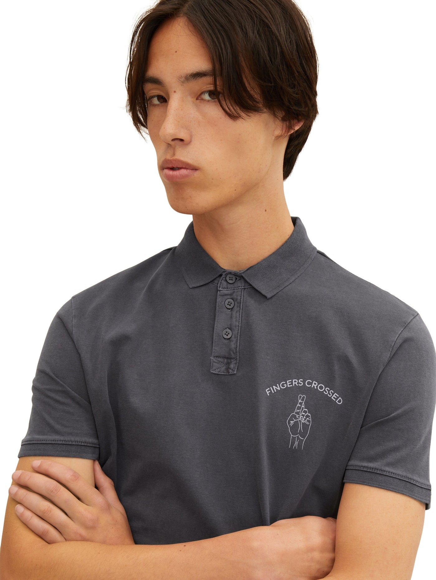 Tom Tailor Printed Kurzarmshirt mit Polokragen