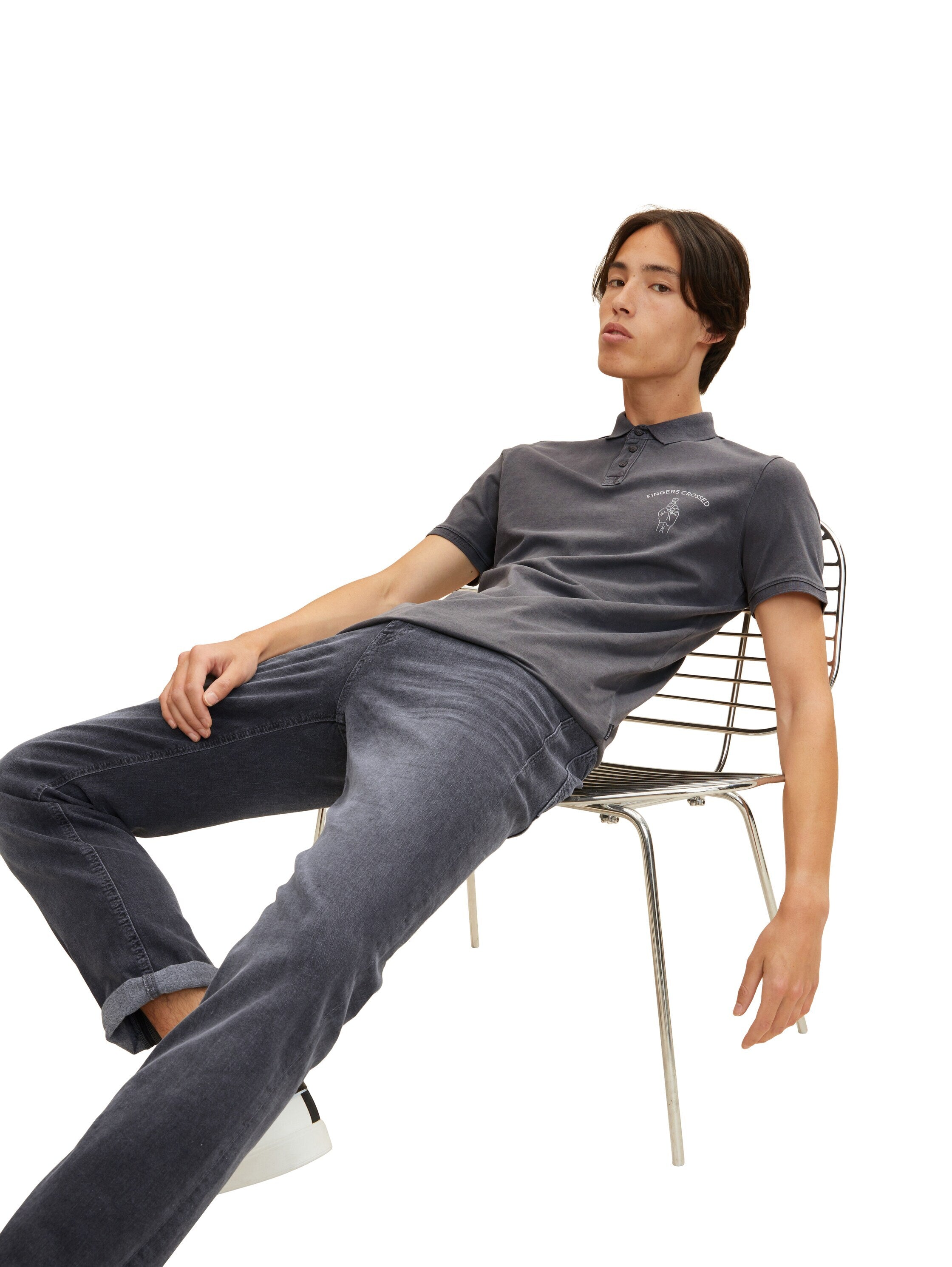 Tom Tailor Printed Kurzarmshirt mit Polokragen