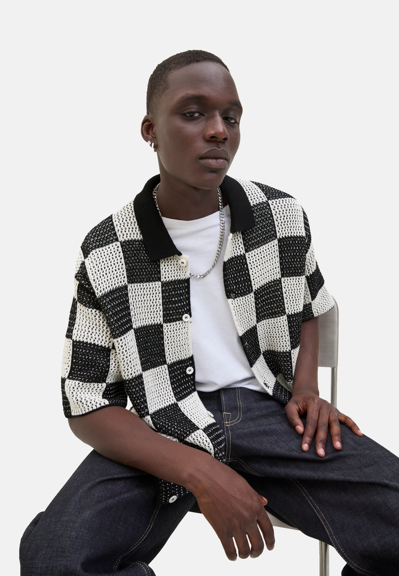 Jack & Jones Athletico gestricktes Kurzarmhemd