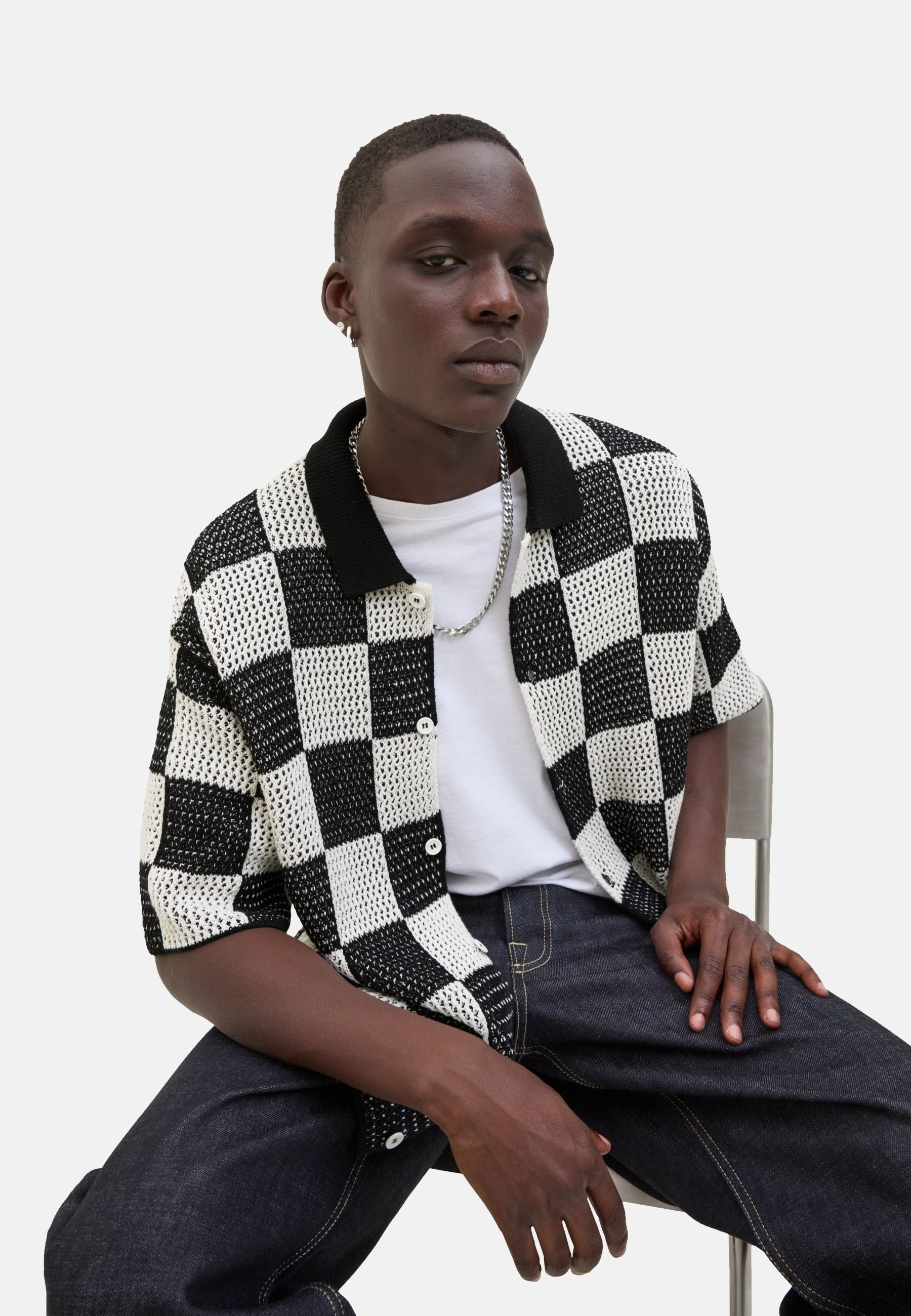 Jack & Jones Athletico gestricktes Kurzarmhemd