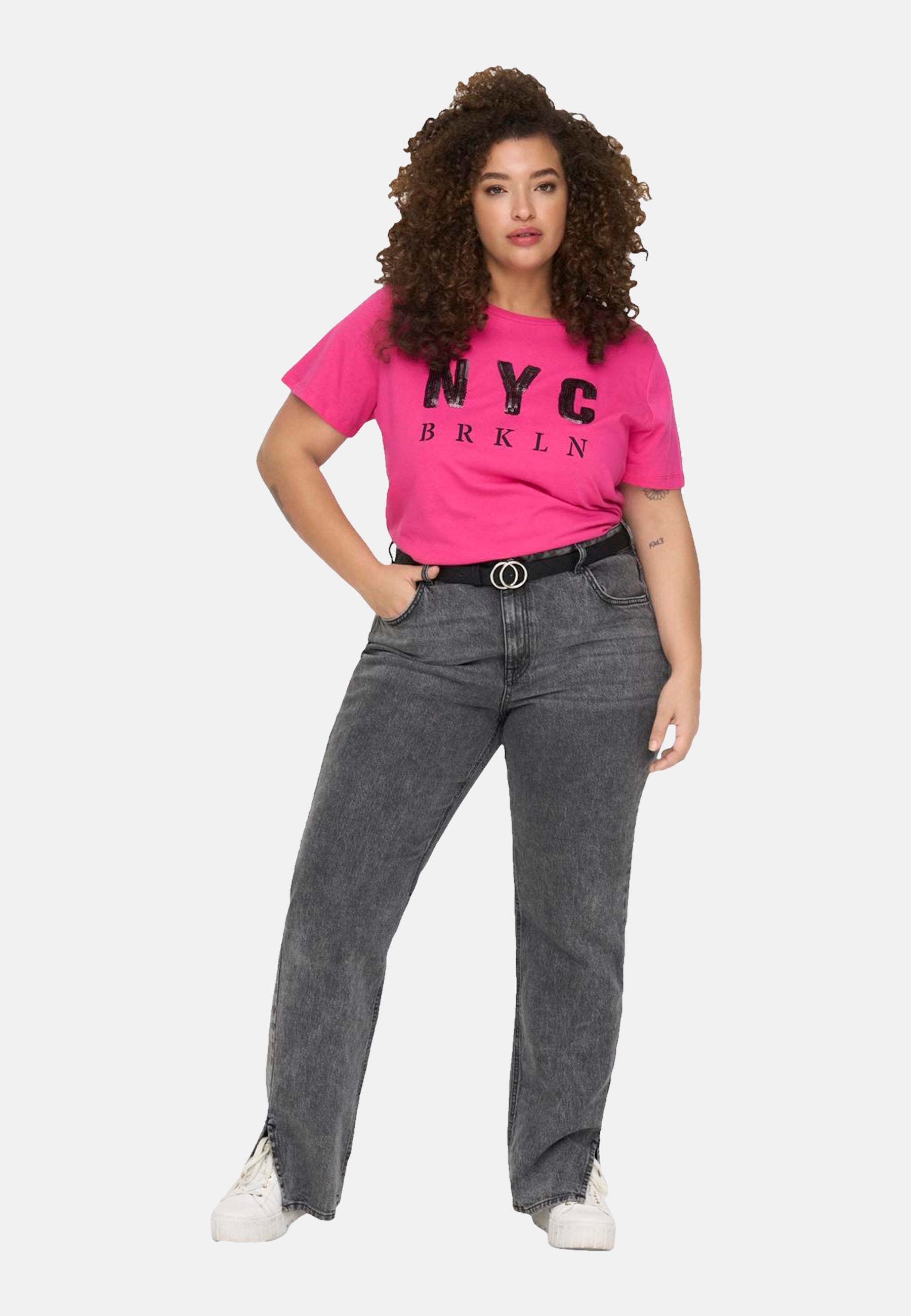 ONLY CARMAKOMA GLAMMY Kurzarmshirt