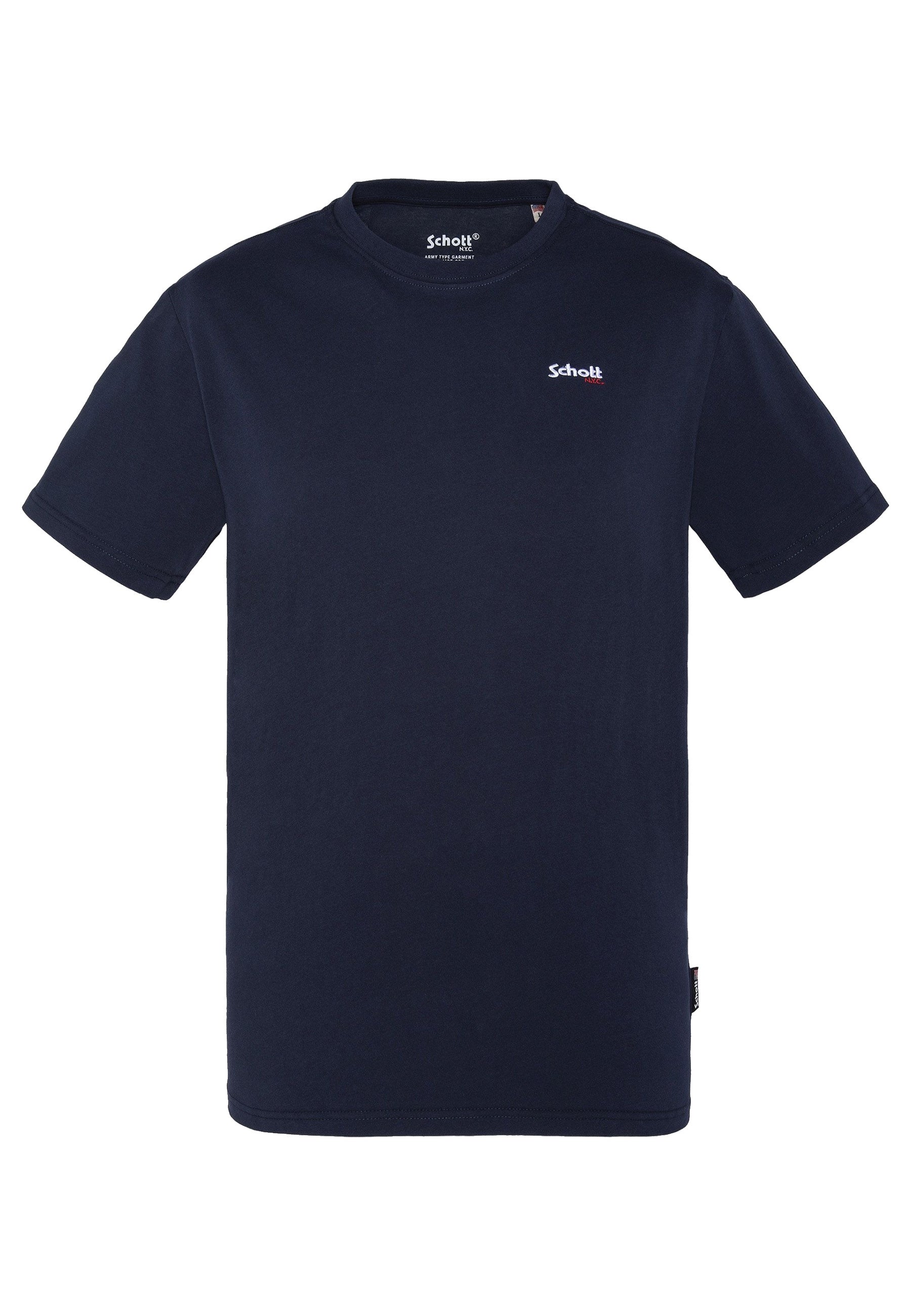 Schott TSLOGOCASUAL Kurzarmshirt mit Front-Print