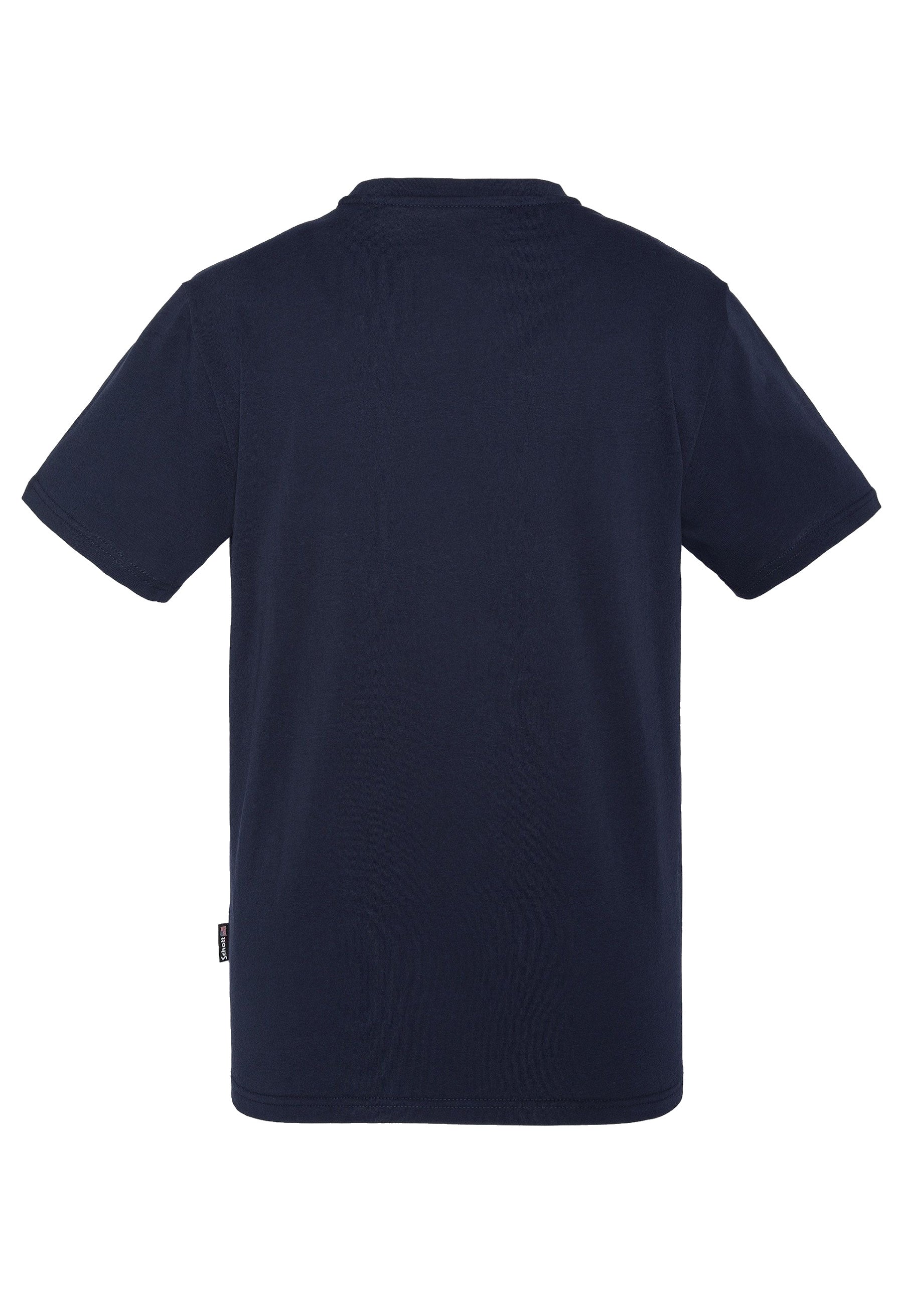 Schott TSLOGOCASUAL Kurzarmshirt mit Front-Print