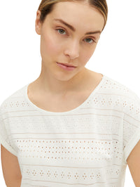 Tom Tailor Ajour Jacquard Kurzarmshirt