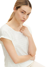 Tom Tailor Ajour Jacquard Kurzarmshirt