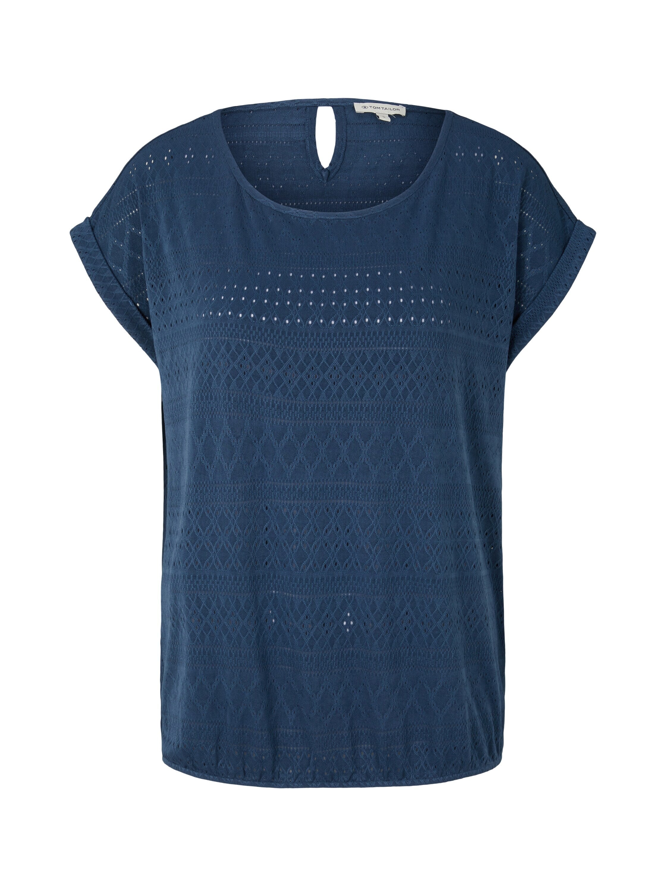 Tom Tailor Ajour Jacquard Kurzarmshirt