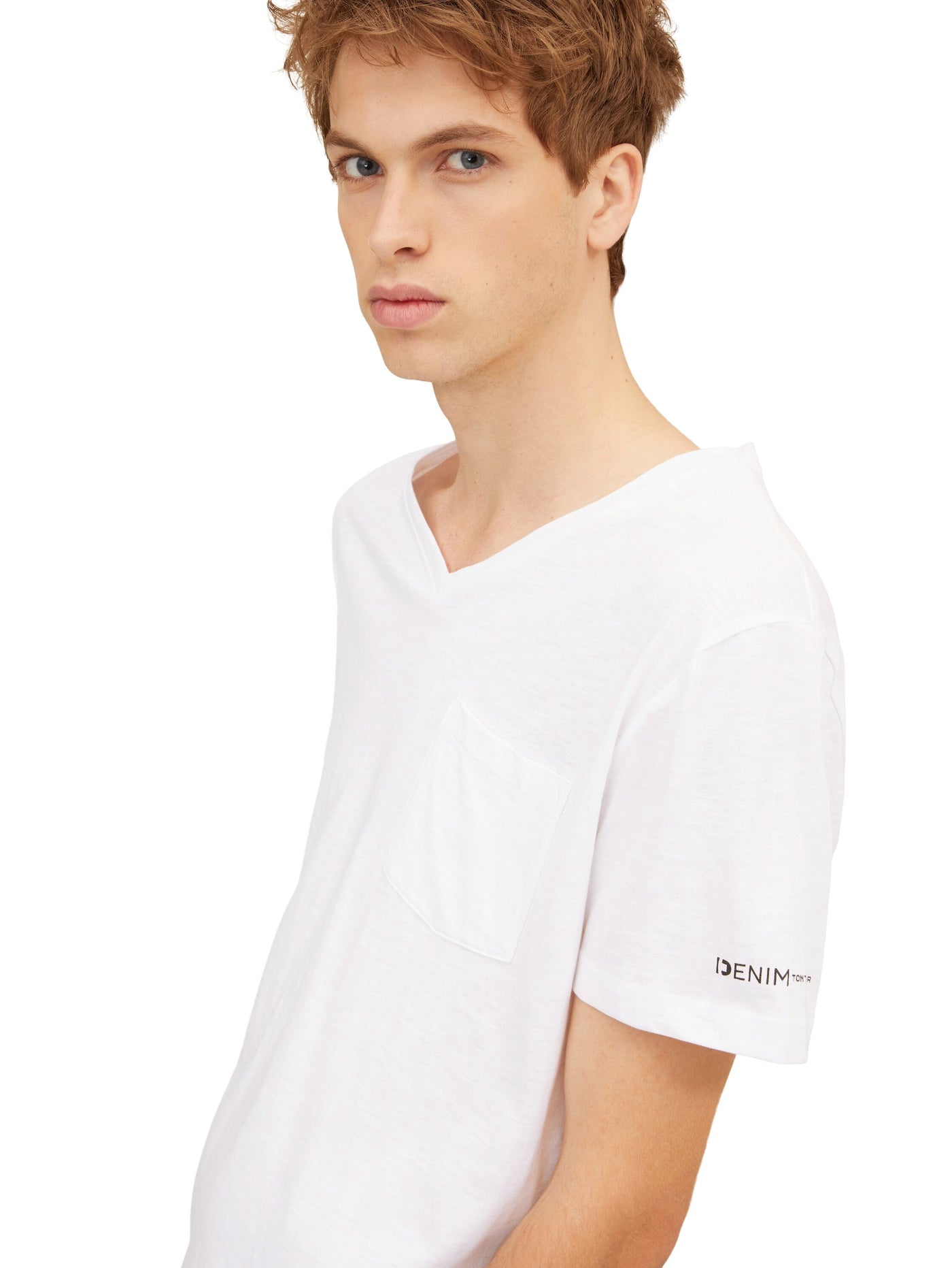 Tom Tailor V-Neck with Pocket Kurzarmshirt