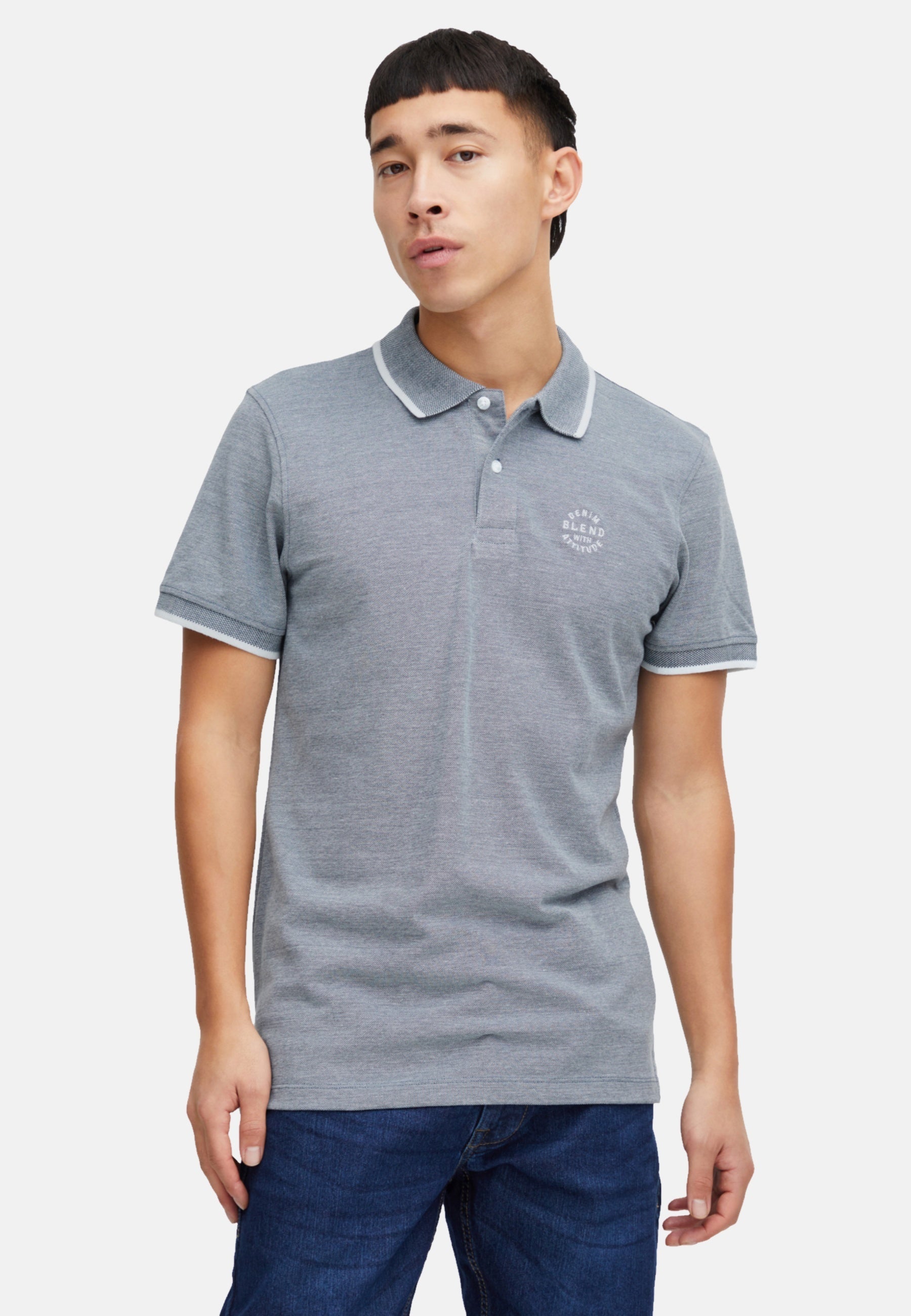 Blend NATE Kurzarmshirt mit Polokragen