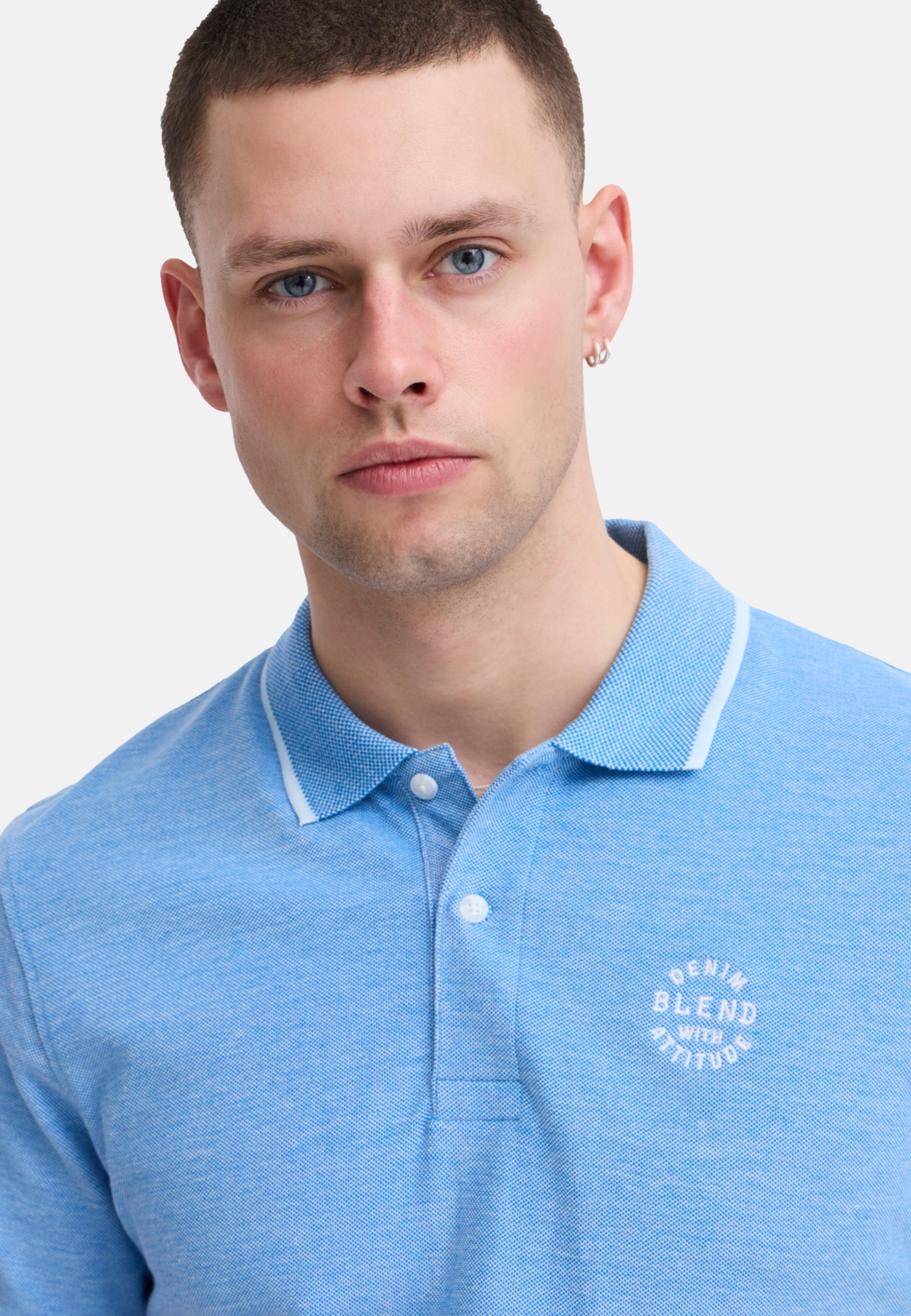 Blend NATE Kurzarmshirt mit Polokragen